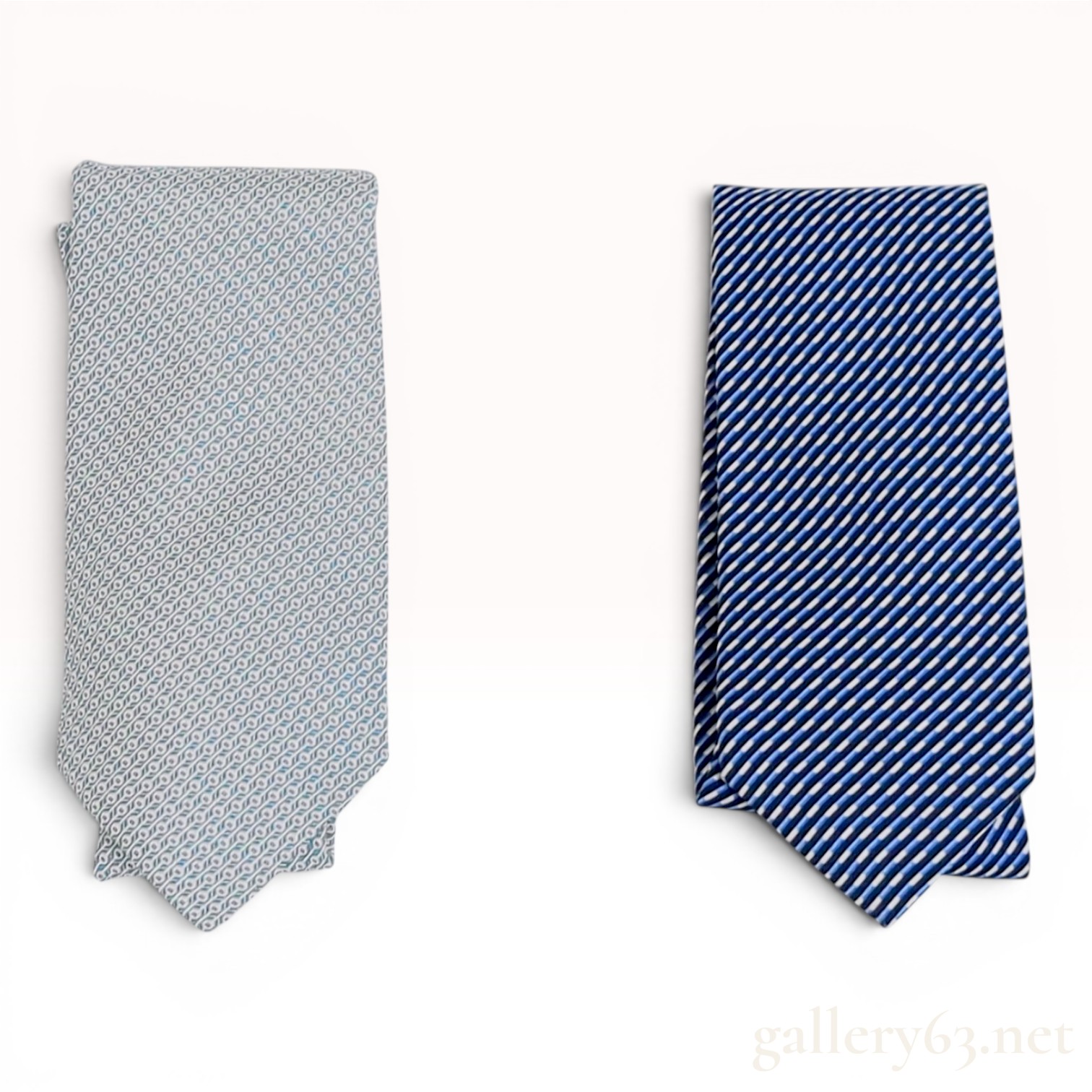 Two Men's Silk Neckties Including Hermes Paris