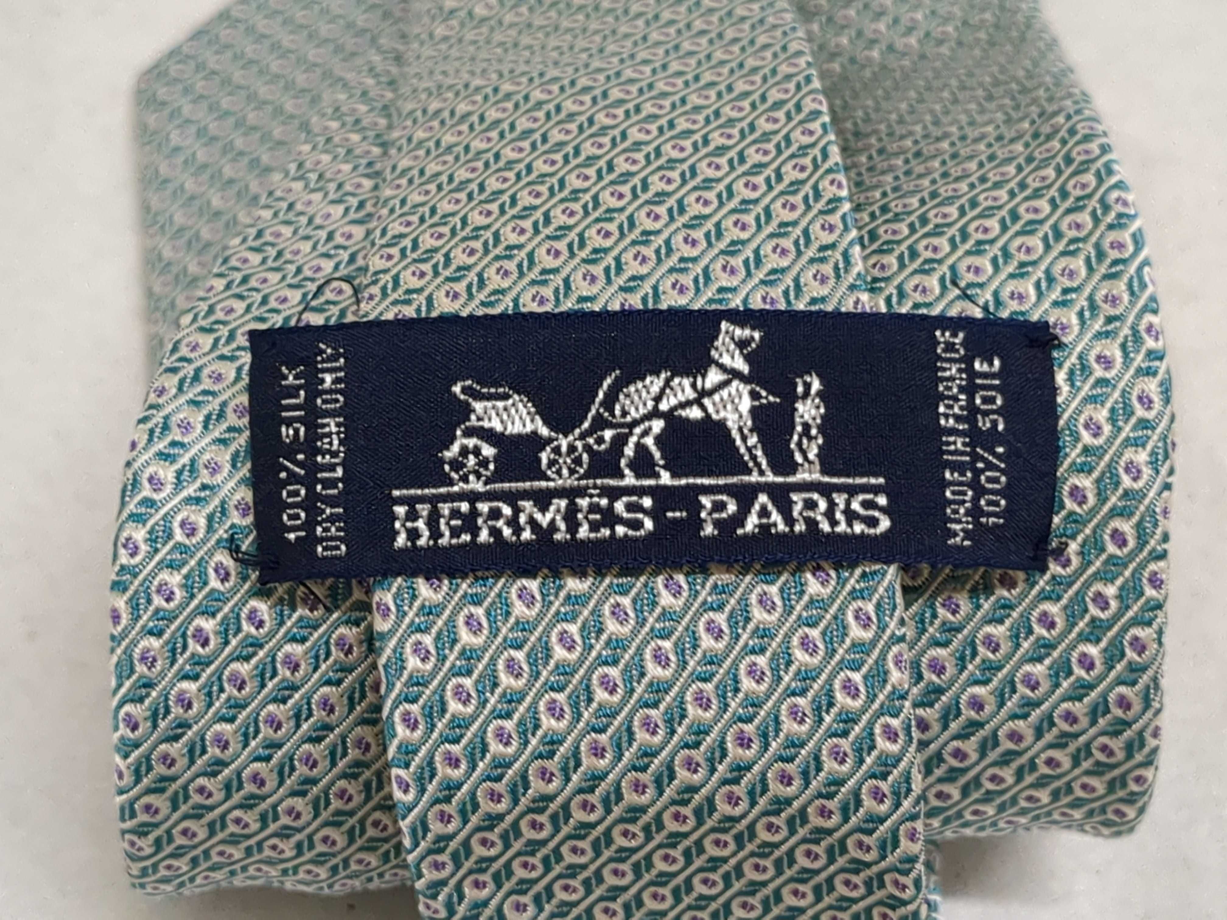 Two Men's Silk Neckties Including Hermes Paris