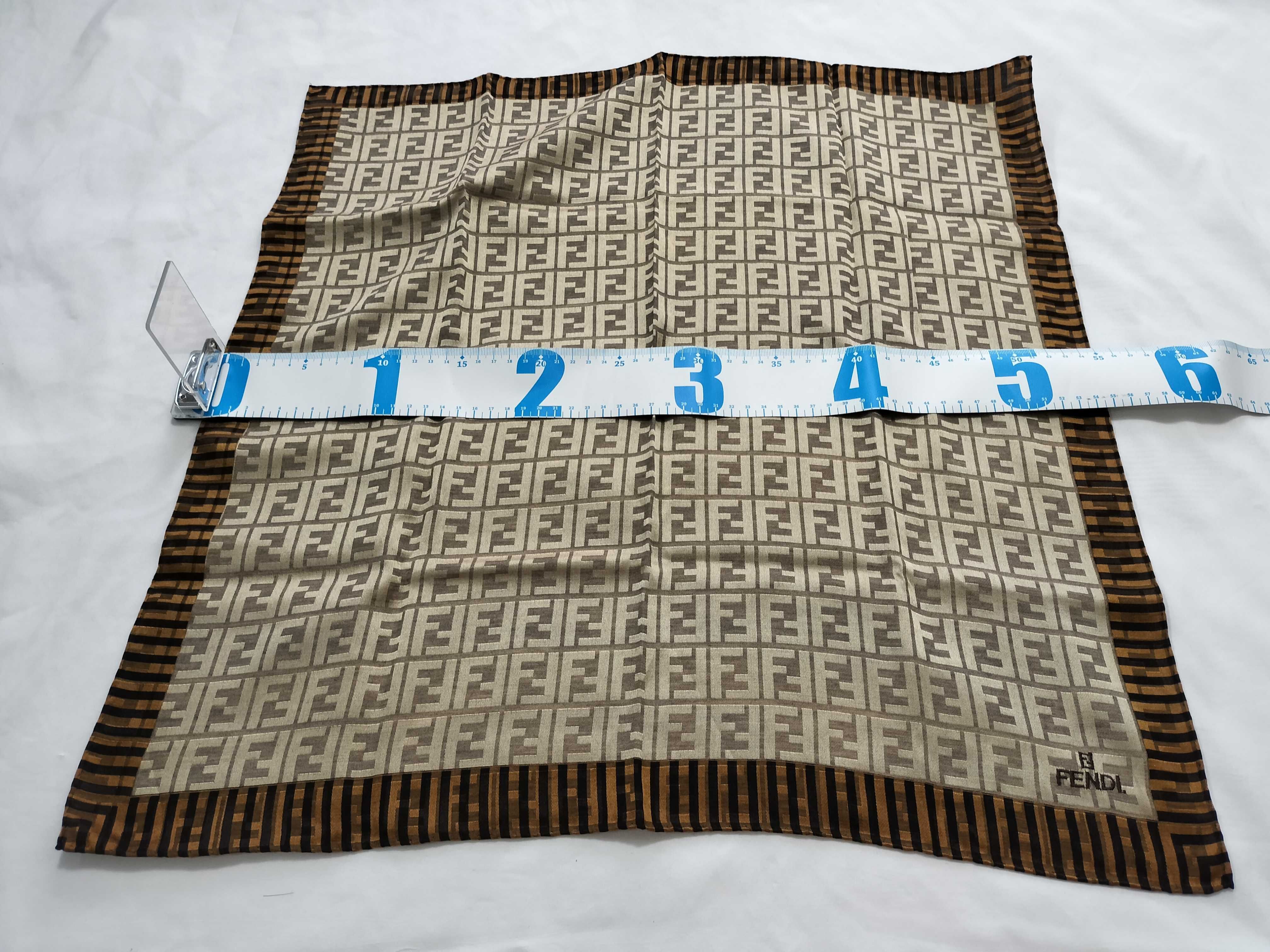 Fendi Zucca Monogram Silk Jacquard Pocket Square