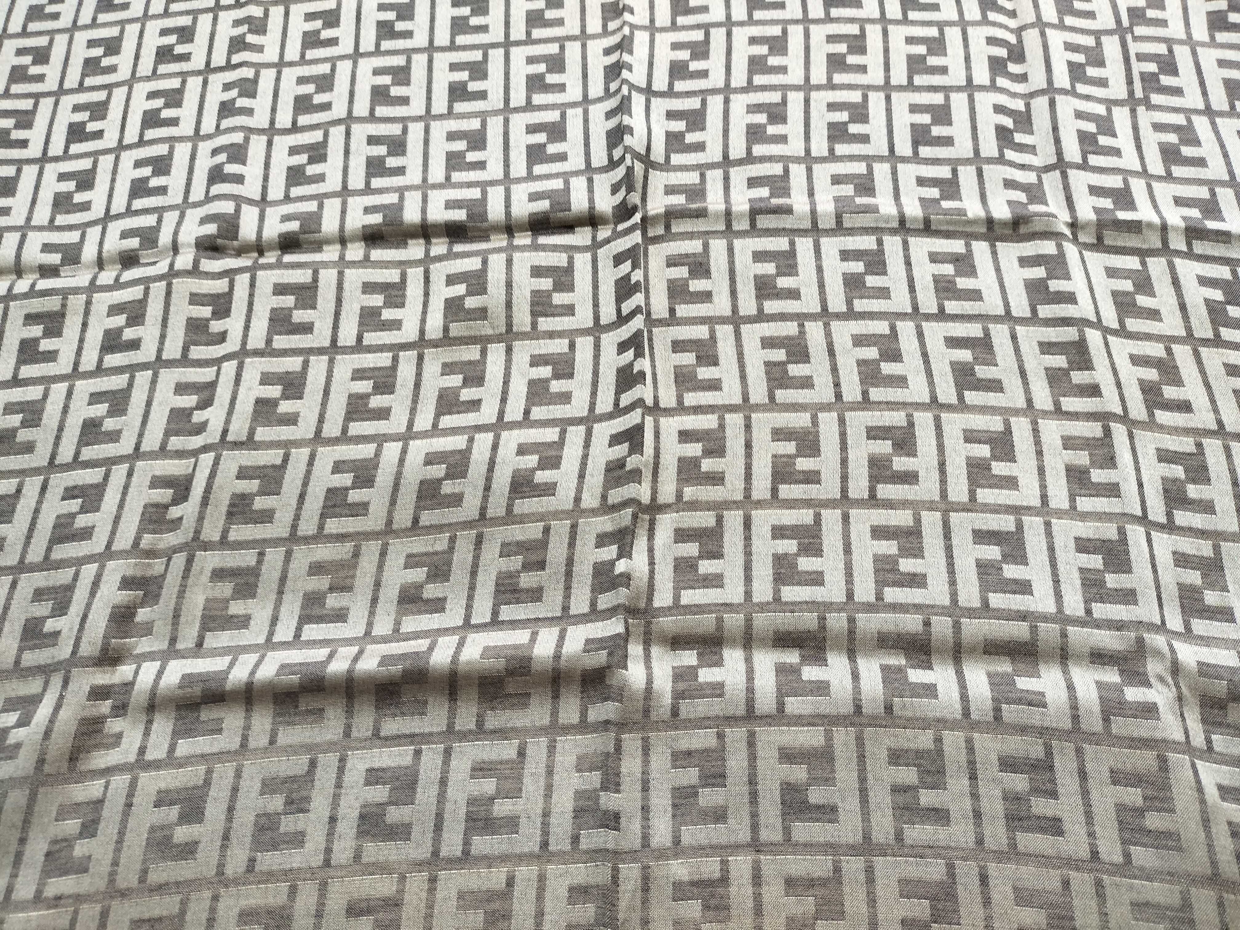 Fendi Zucca Monogram Silk Jacquard Pocket Square