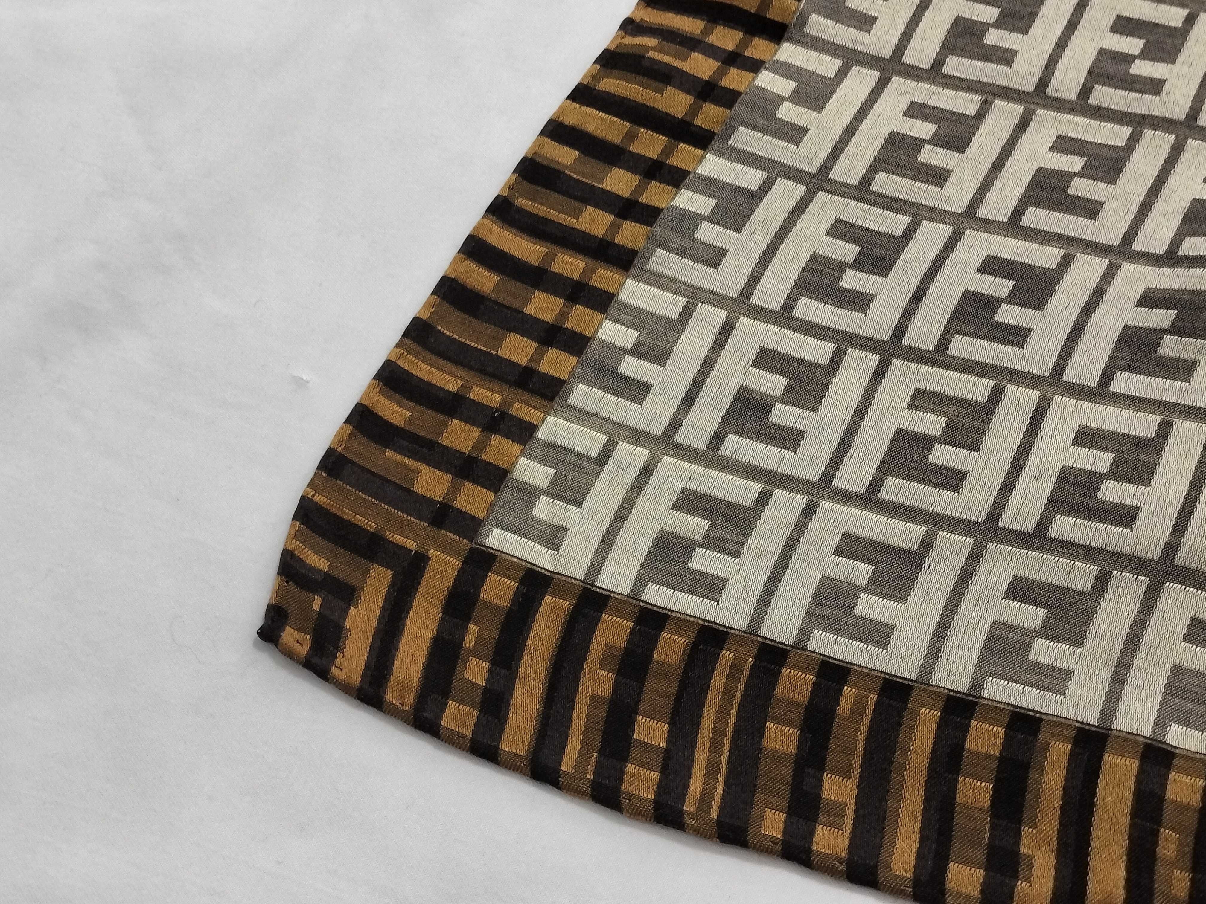 Fendi Zucca Monogram Silk Jacquard Pocket Square
