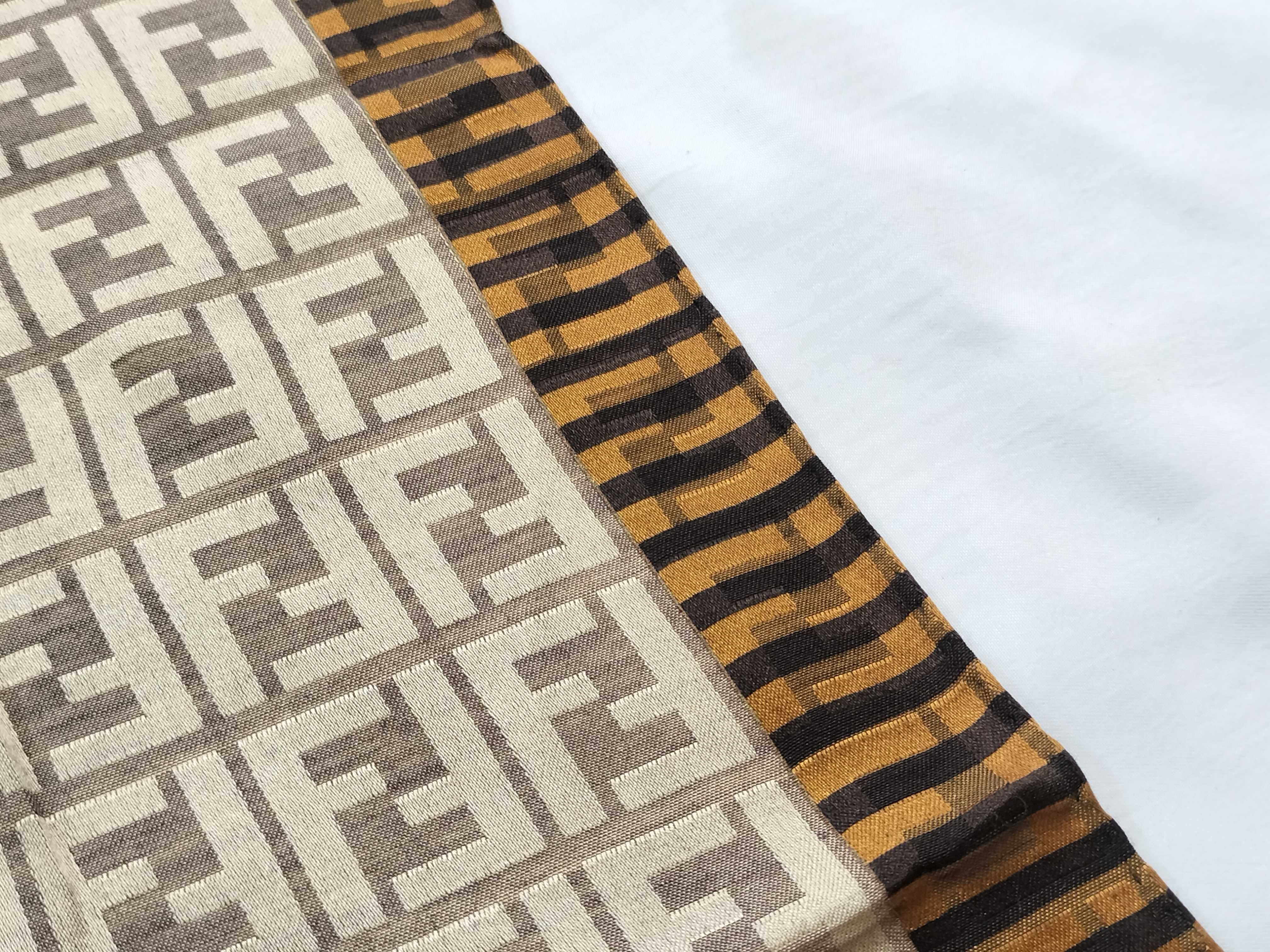 Fendi Zucca Monogram Silk Jacquard Pocket Square