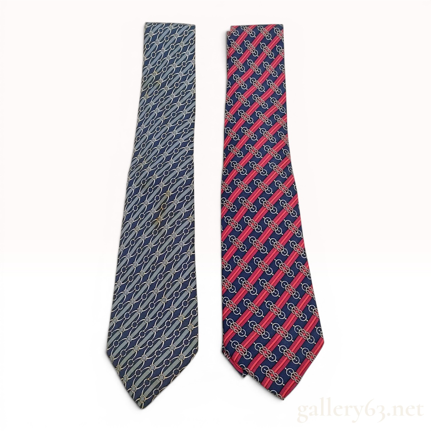 Two Hermes Silk Neckties