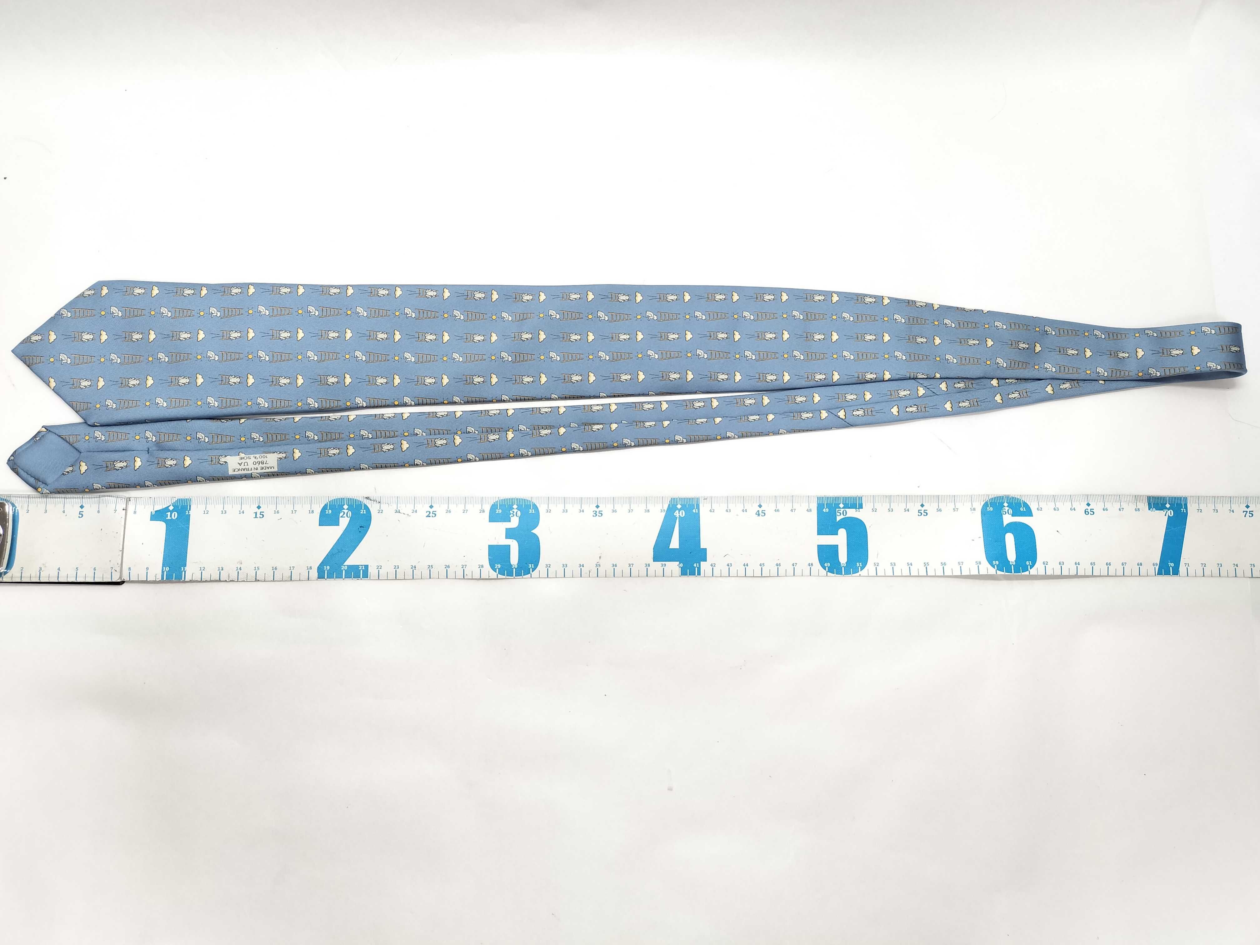 Hermes Frog and Ladder Motif Silk Tie 7860 UA