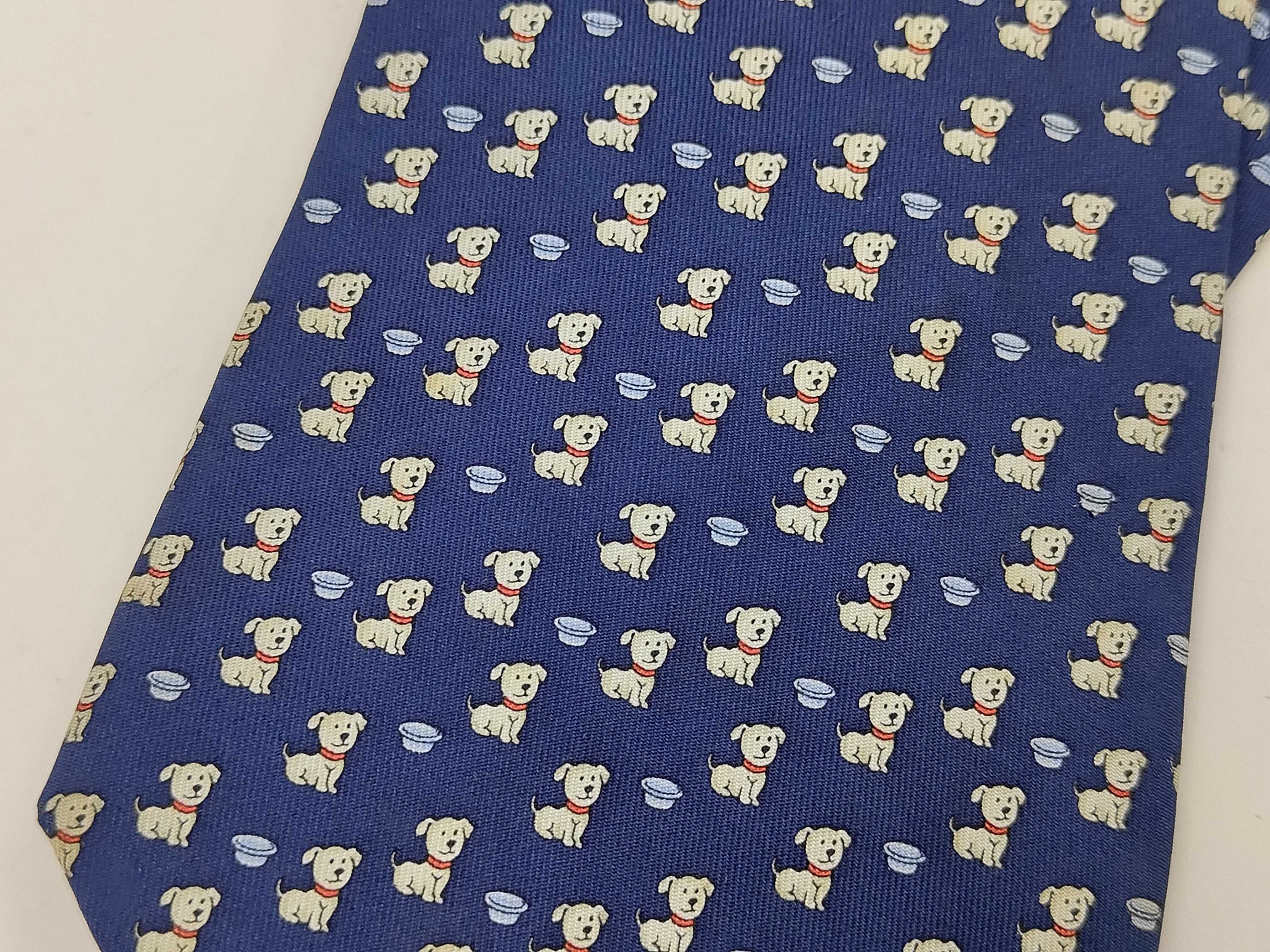 A Lot of Five Salvatore Ferragamo Silk Neckties