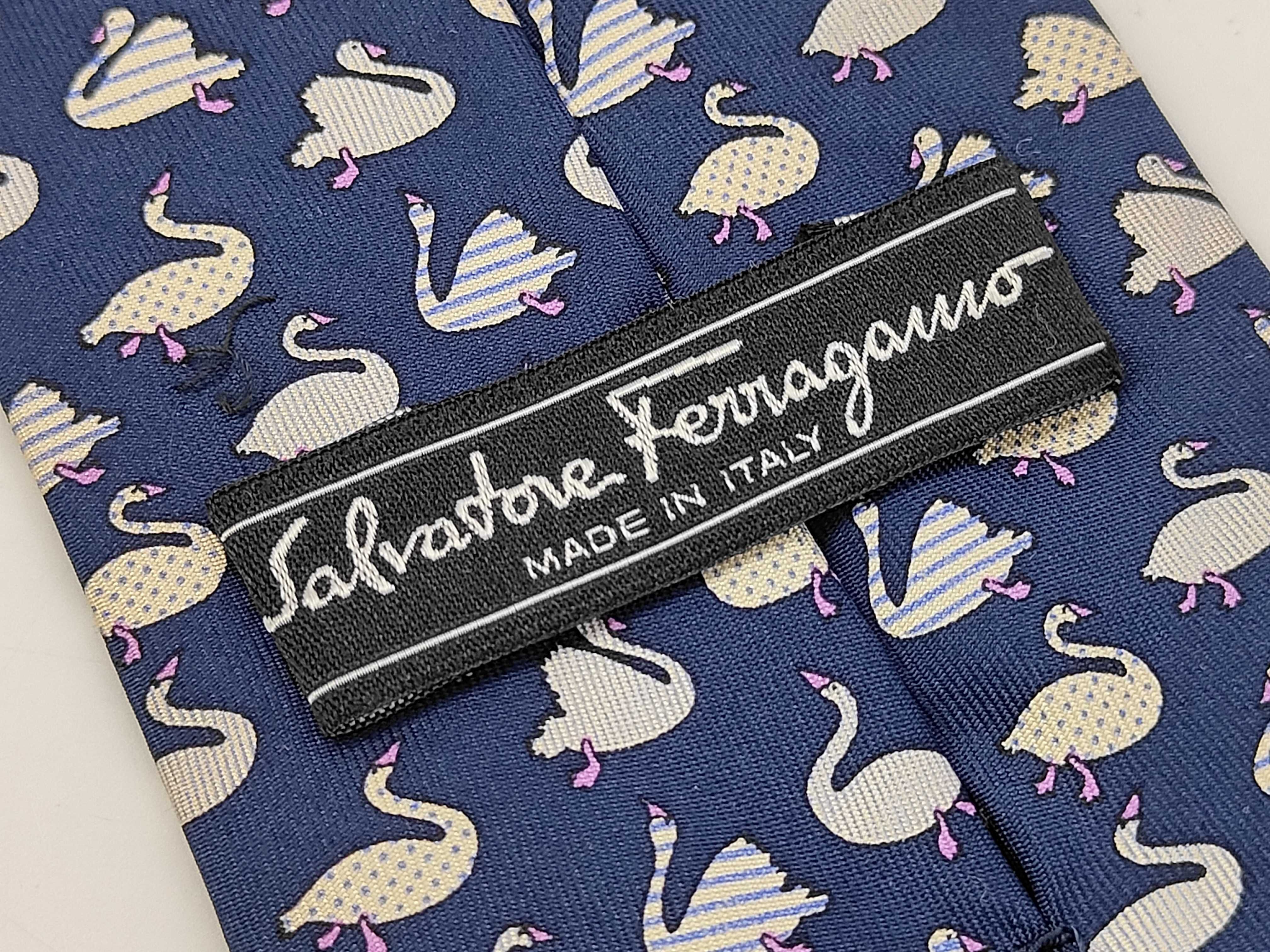 A Lot of Five Salvatore Ferragamo Silk Neckties