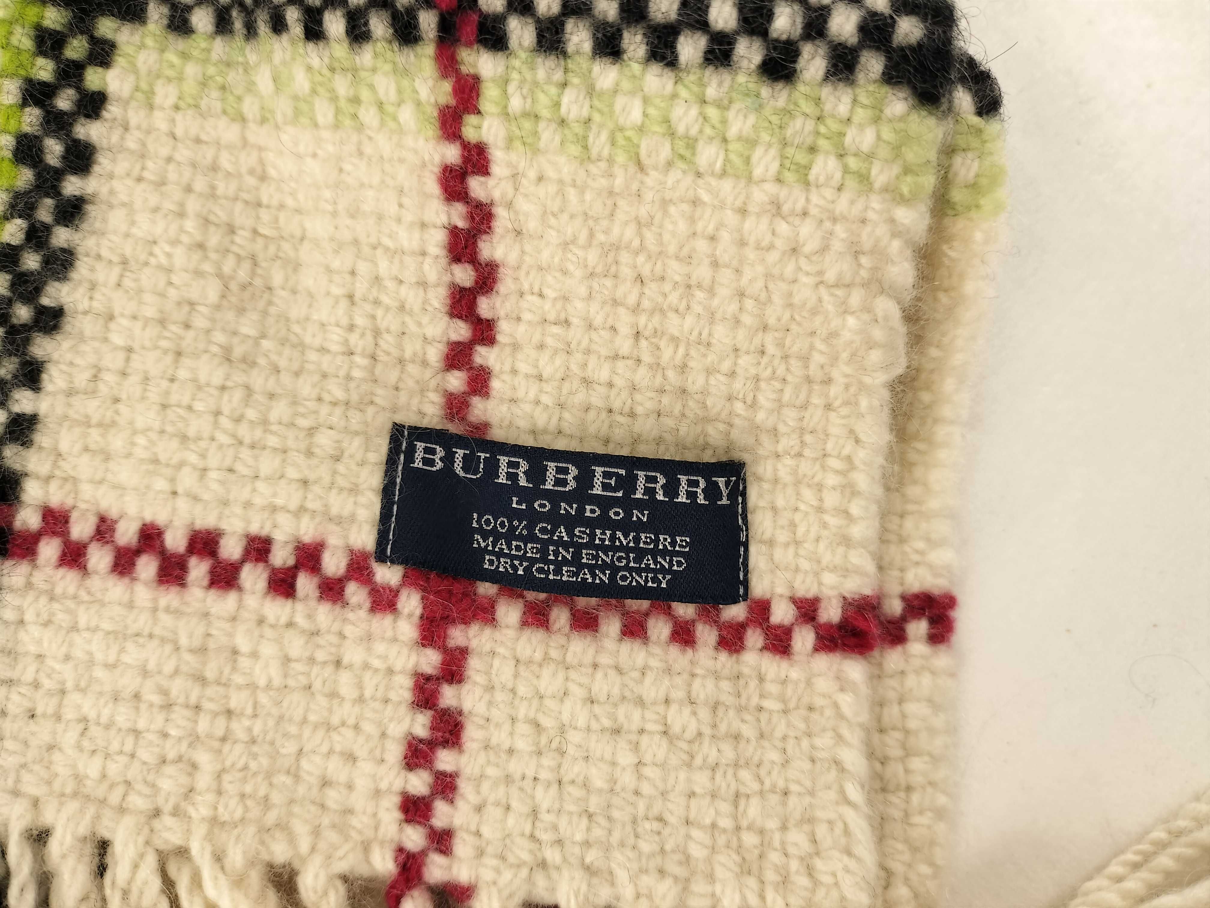 Burberry London Cashmere Plaid Scarf