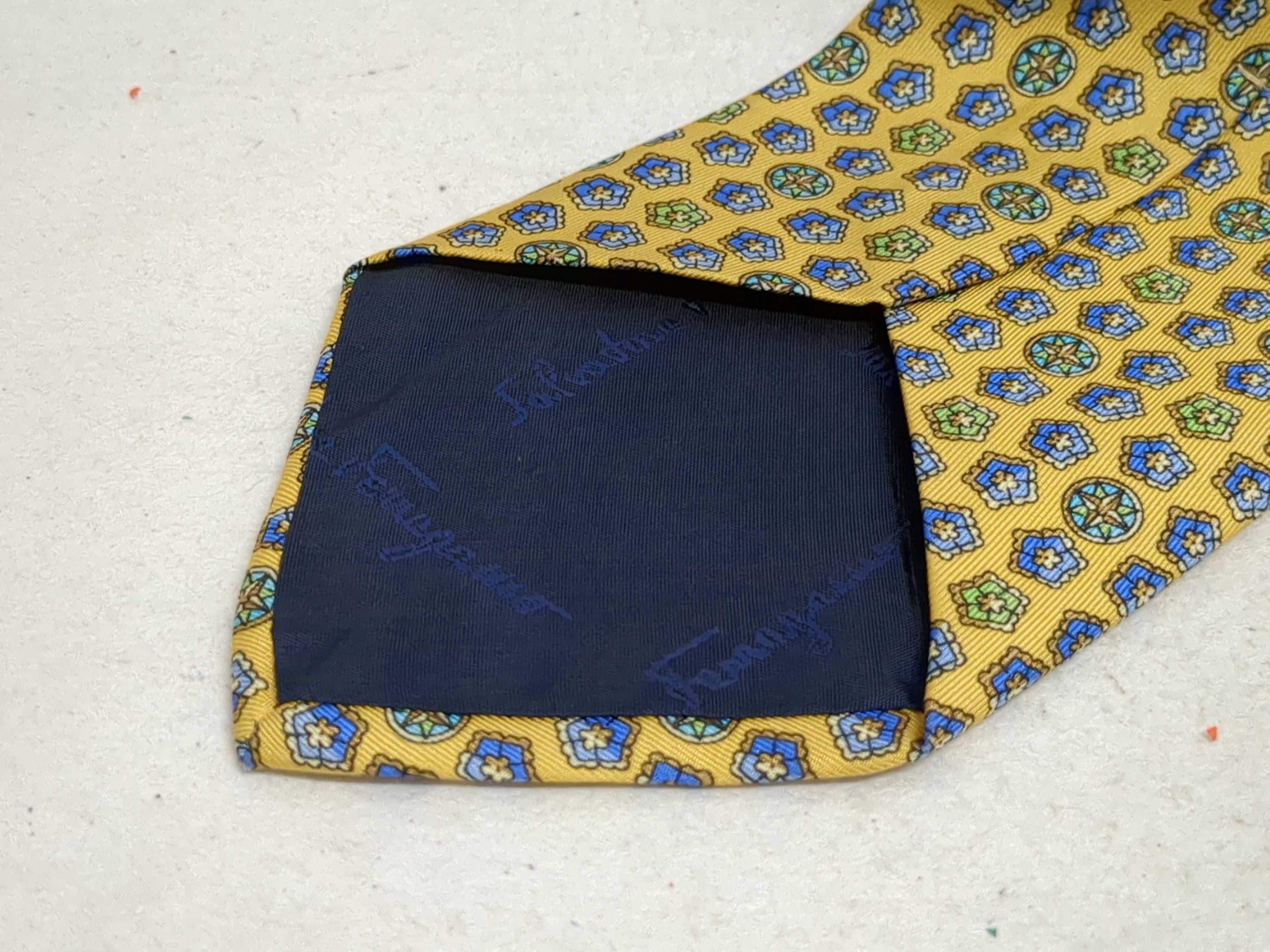 A Lot of Five Salvatore Ferragamo Silk Neckties
