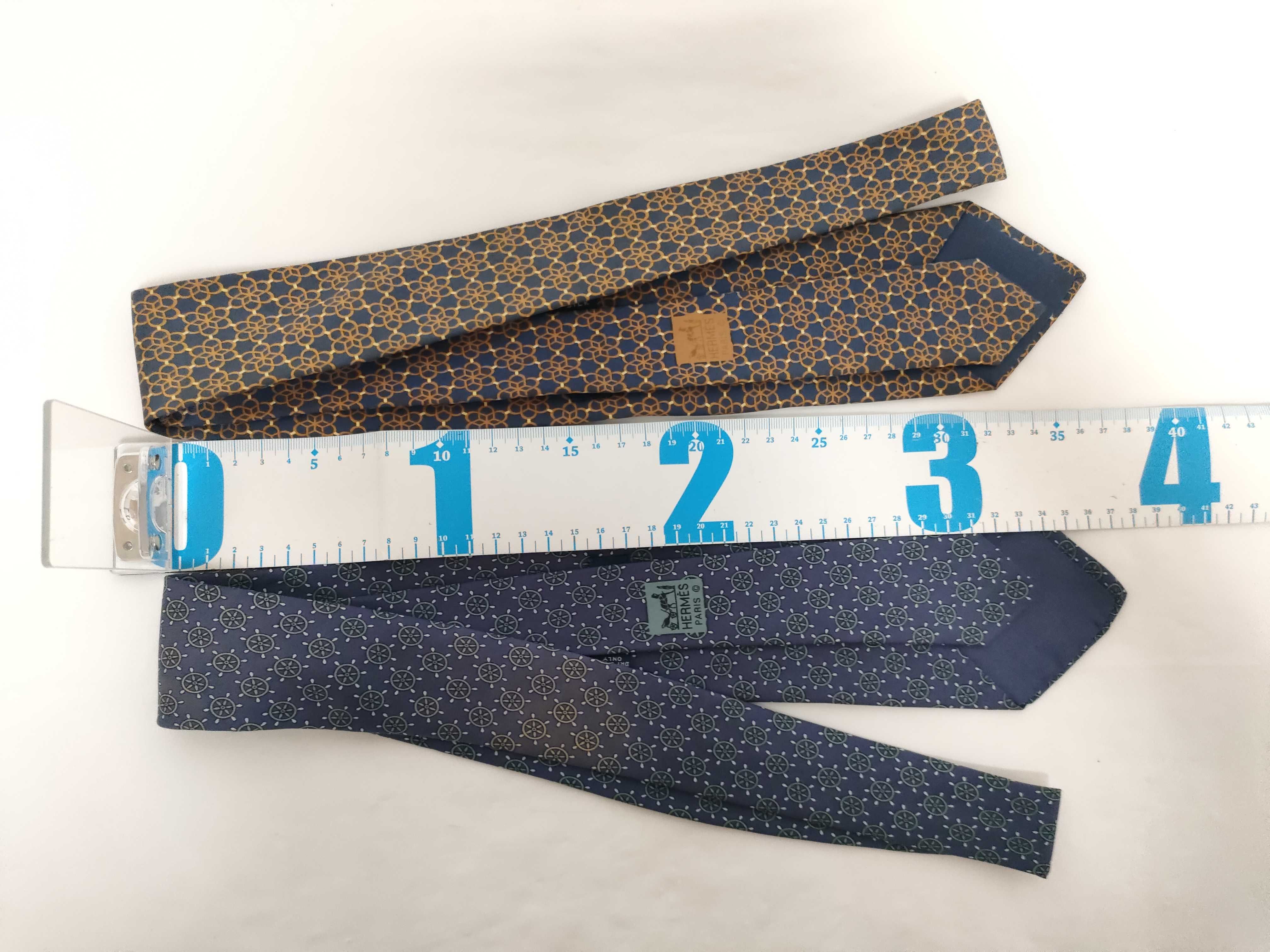 Two Hermes Paris Silk Neckties
