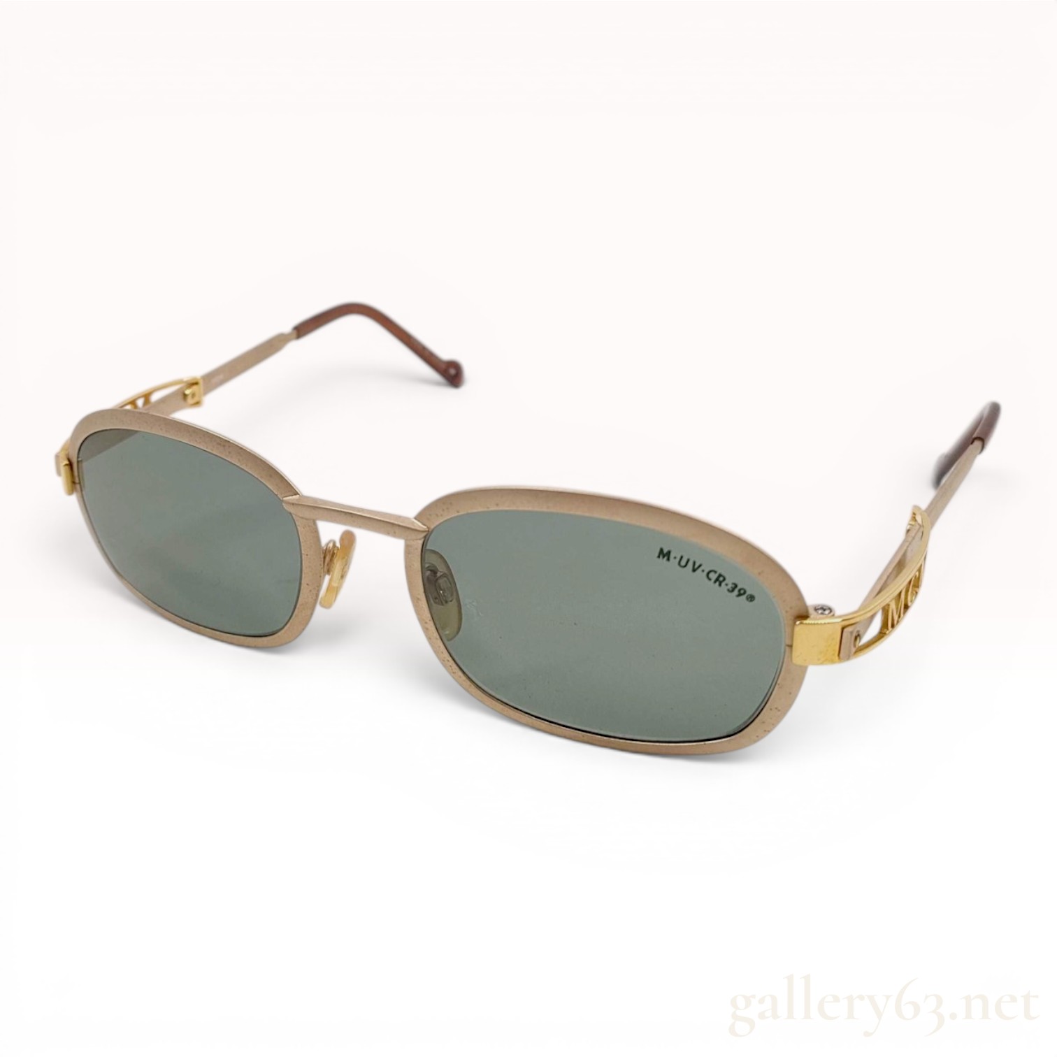 Vintage MCM Gold-Tone Oval Sunglasses Model 712