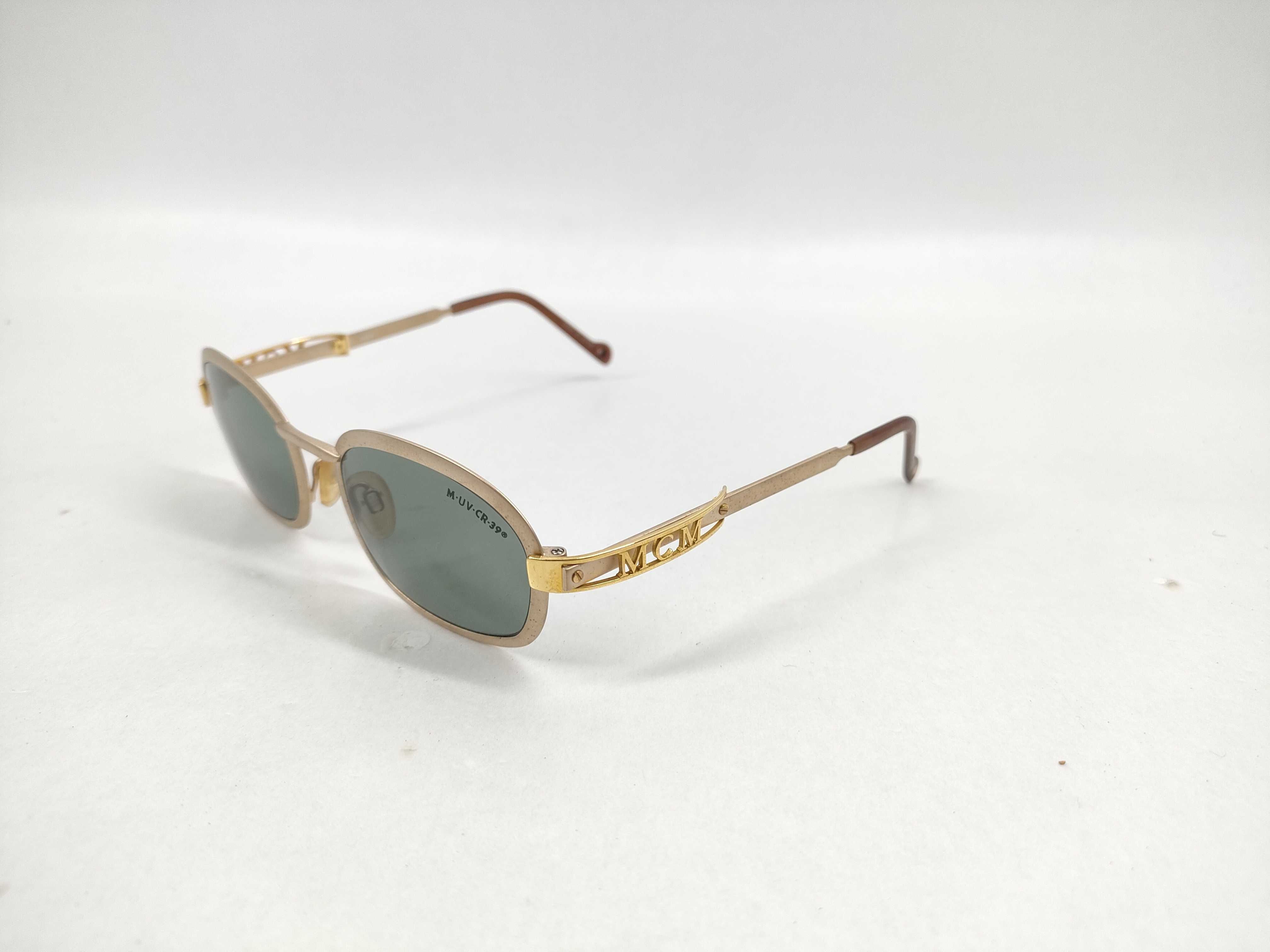 Vintage MCM Gold-Tone Oval Sunglasses Model 712
