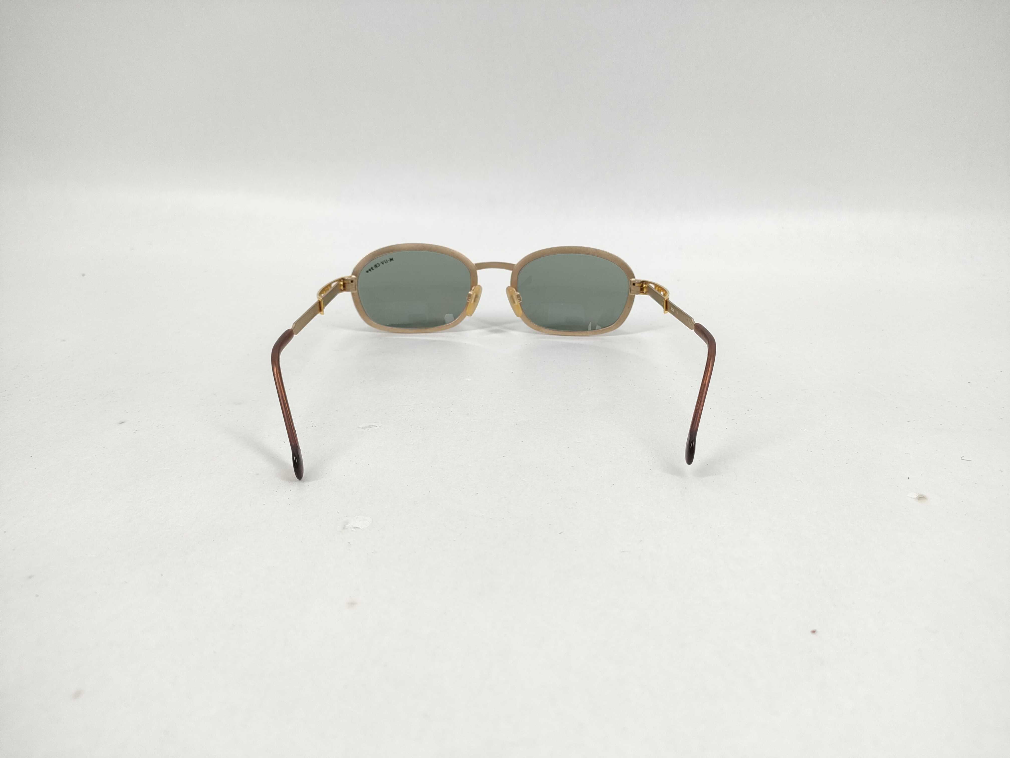 Vintage MCM Gold-Tone Oval Sunglasses Model 712