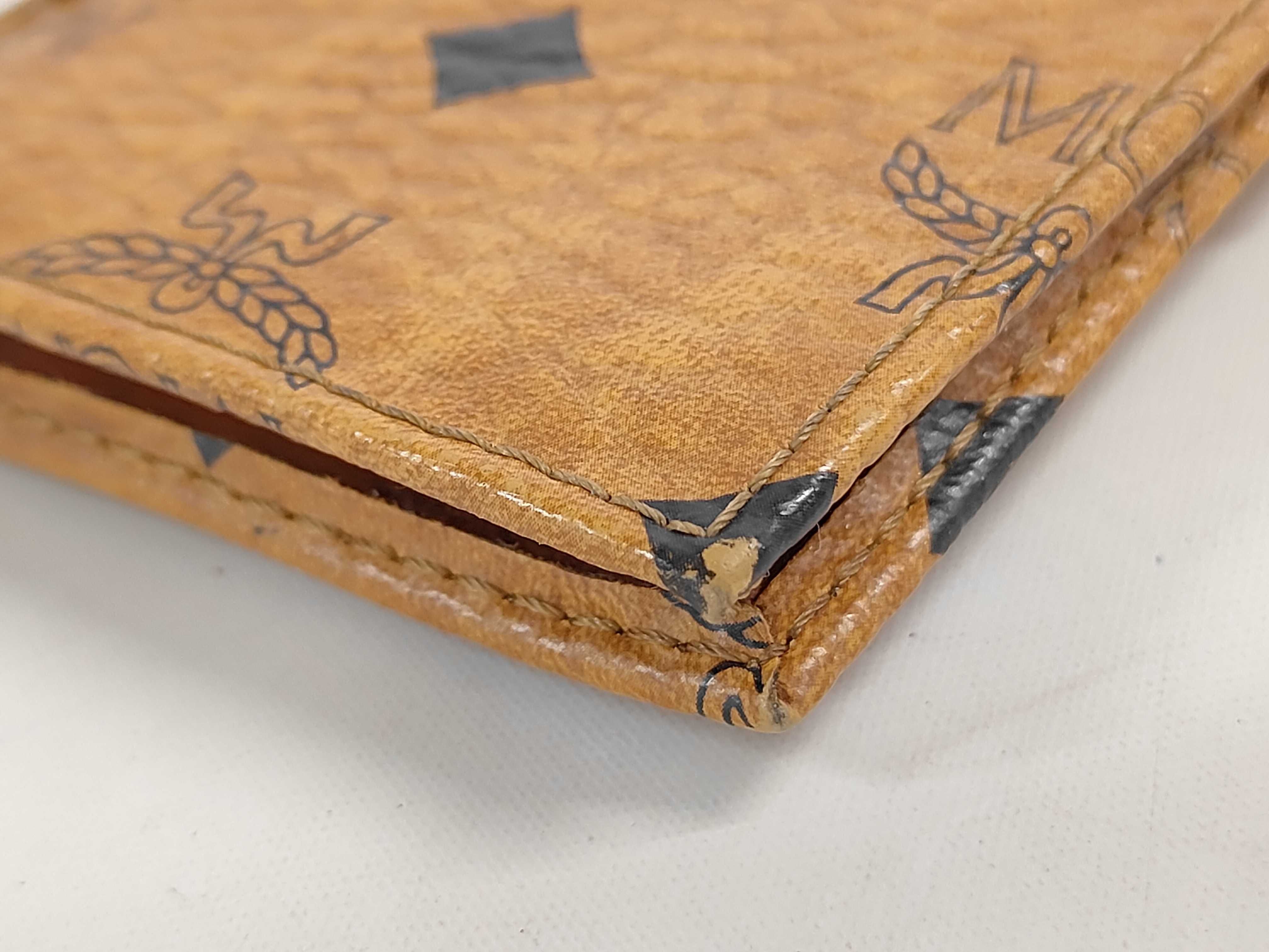 Vintage MCM Cognac Visetos Monogram Leather Belt Pouch