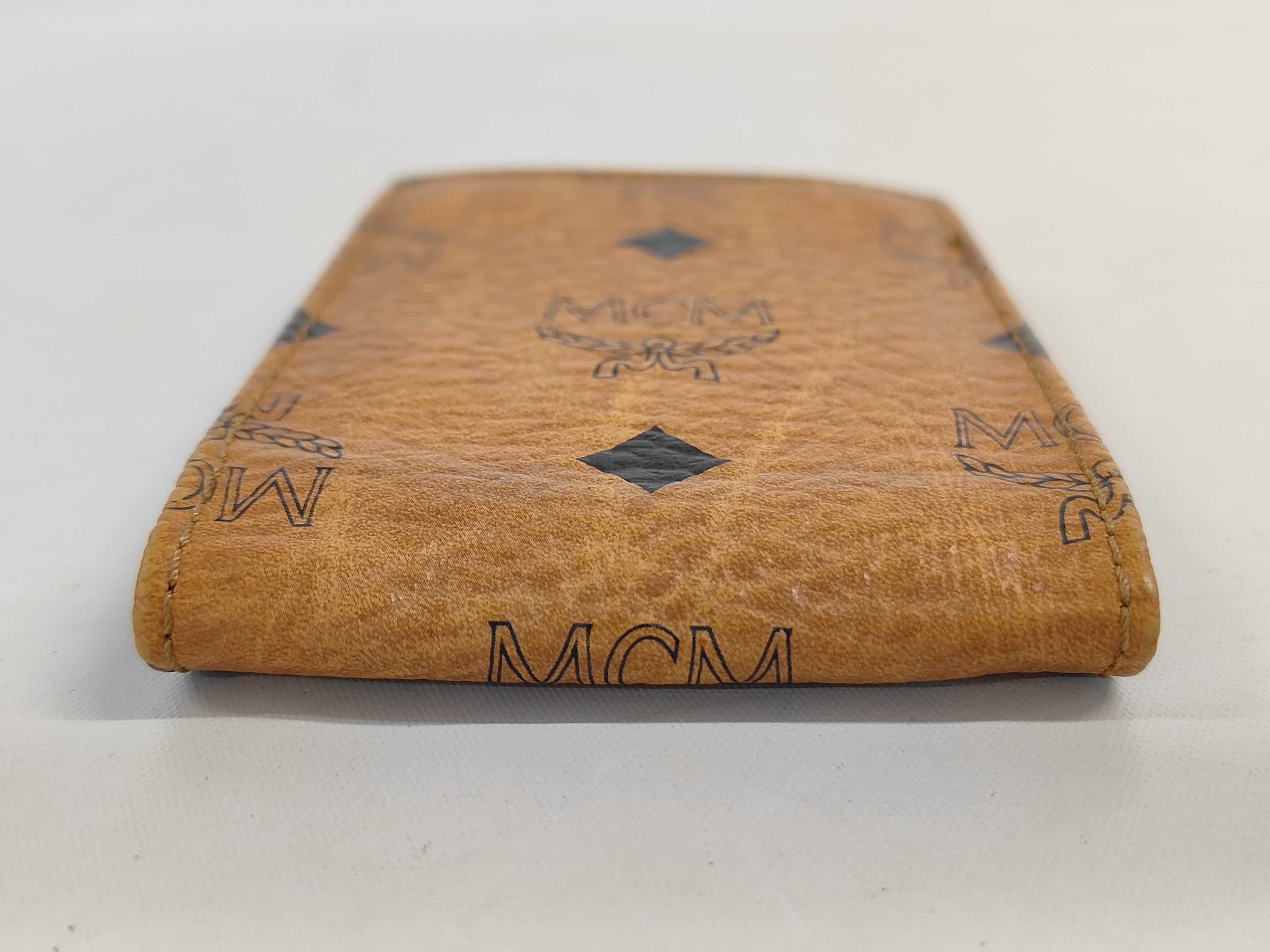 Vintage MCM Cognac Visetos Monogram Leather Belt Pouch