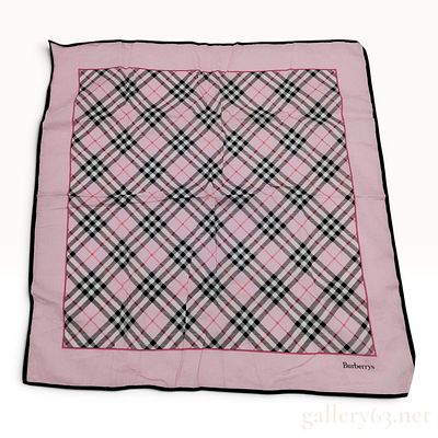 Vintage Burberrys Pink Nova Check Handkerchief. A vintage Burberrys handkerchief featuring the 