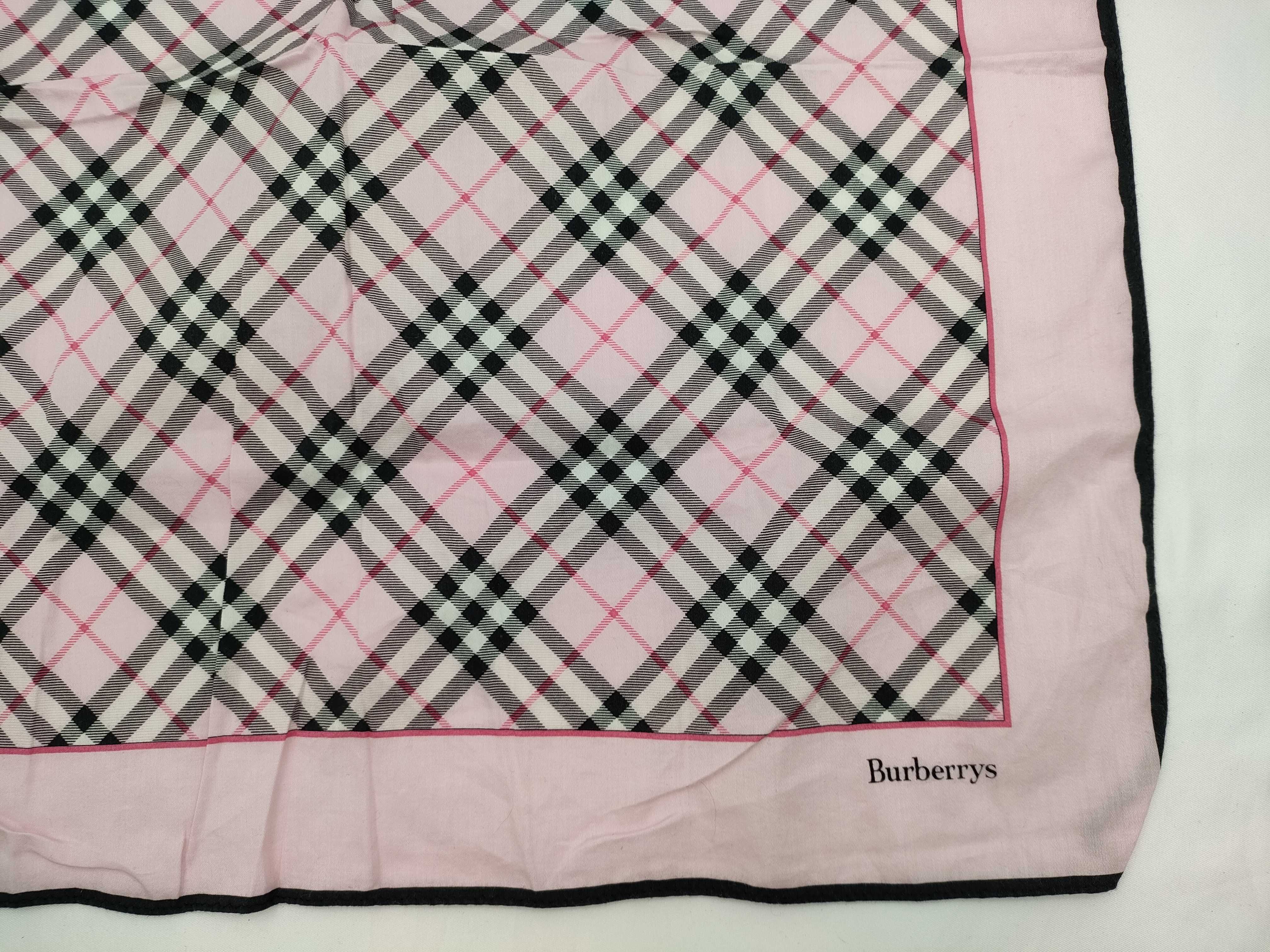 Vintage Burberrys Pink Nova Check Handkerchief