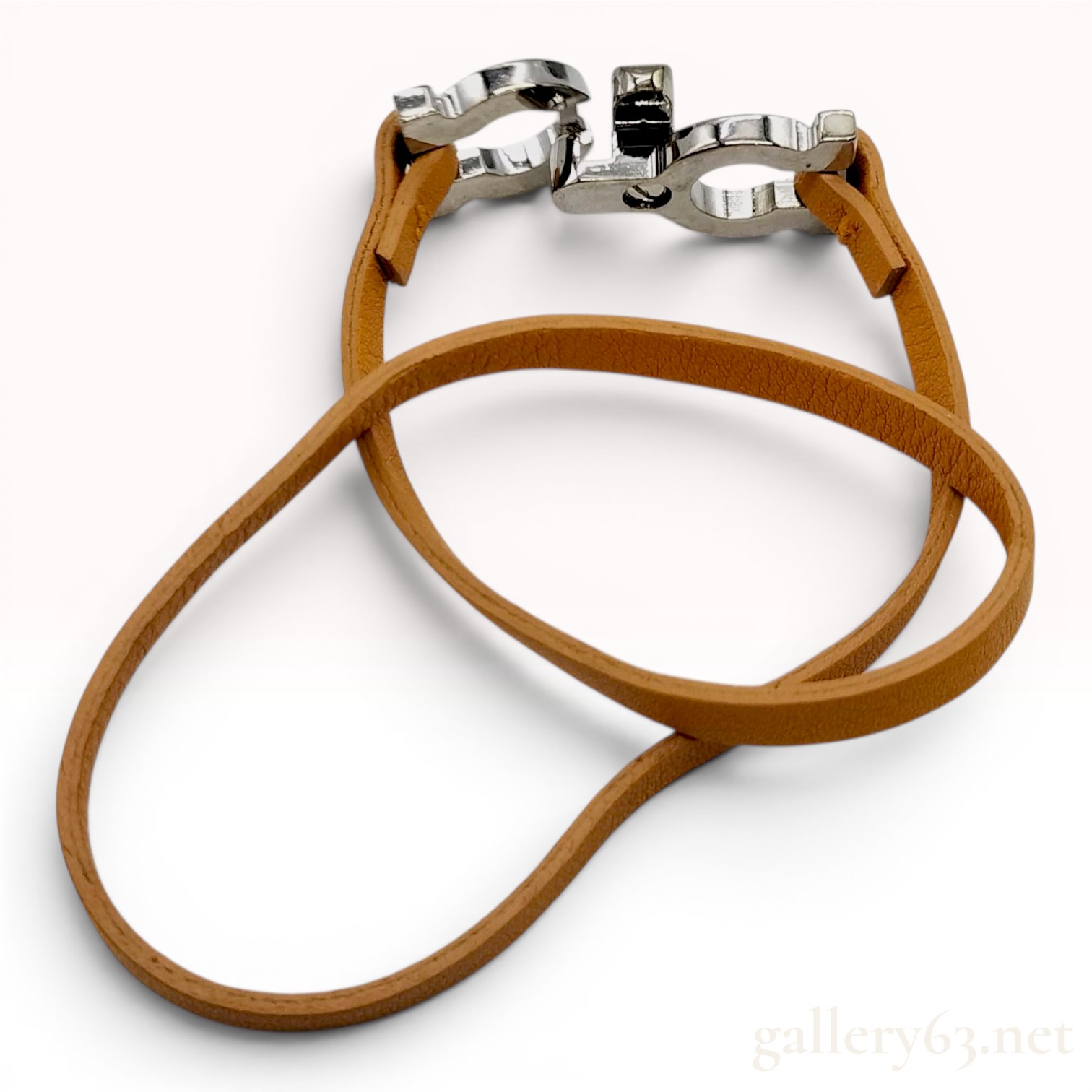 Salvatore Ferragamo Gancini Double Wrap Leather Bracelet
