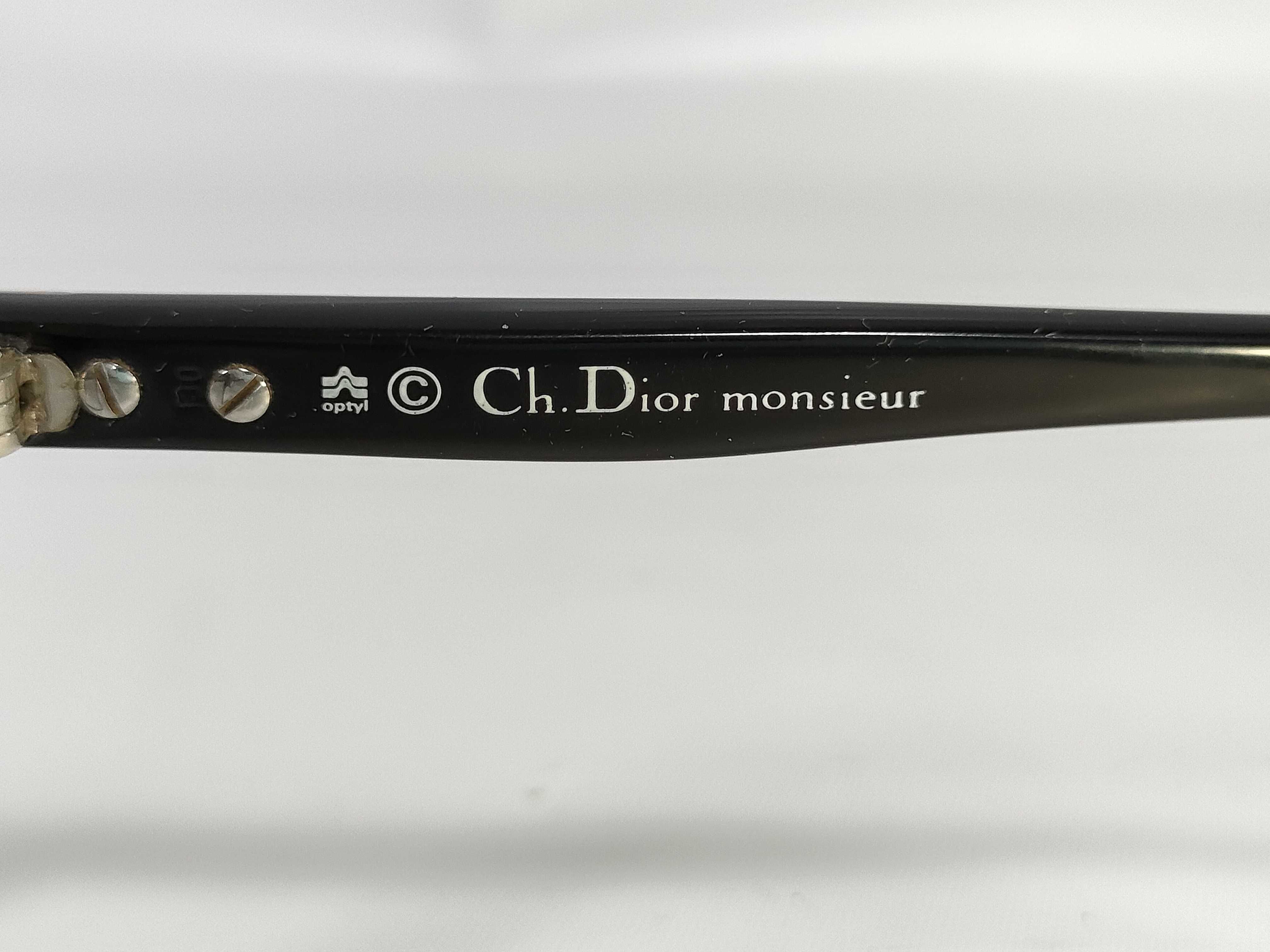 Christian Dior Monsieur Black Optyl Aviator Sunglasses Model 2281A
