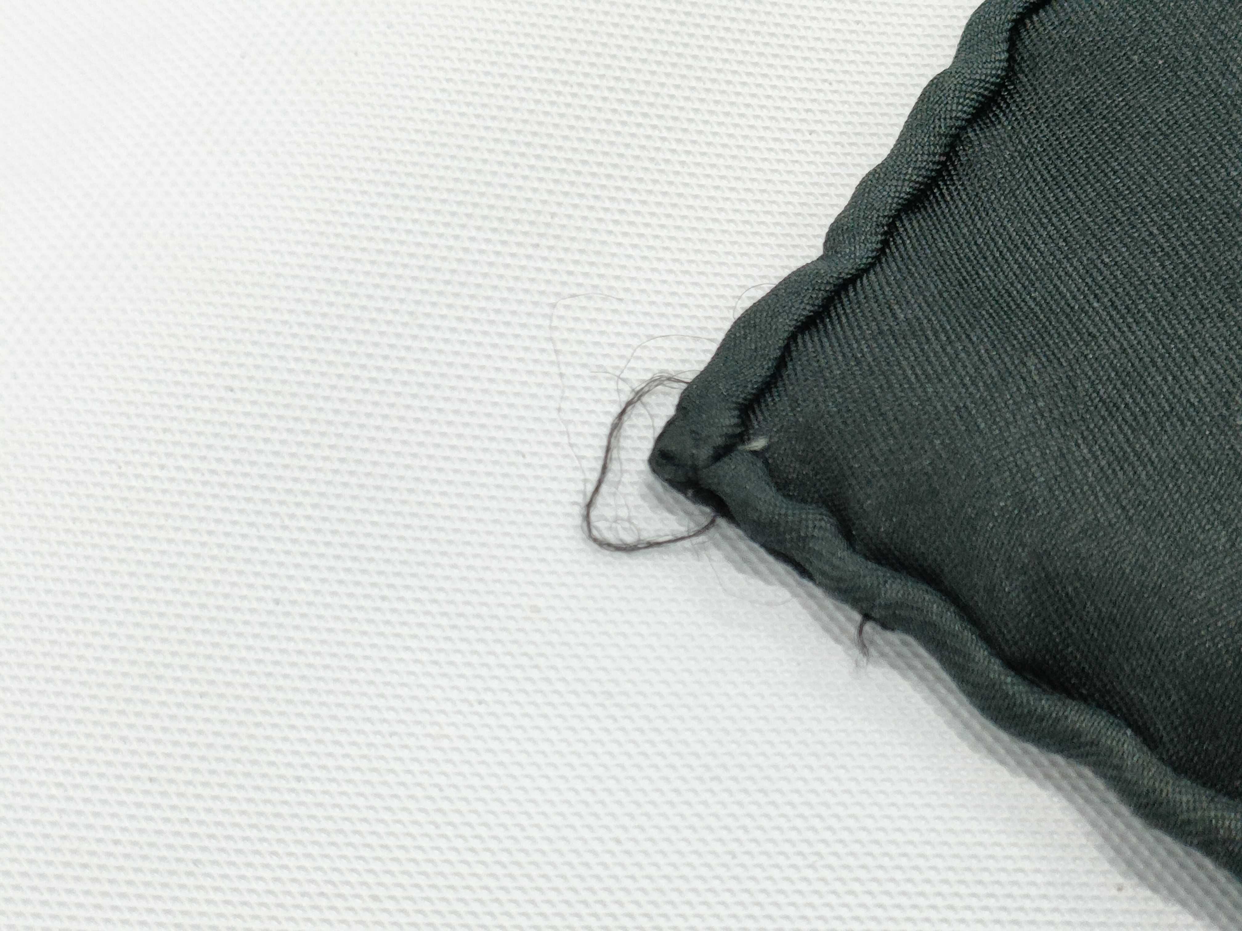 Yves Saint Laurent Solid Charcoal Gray Silk Pocket Square