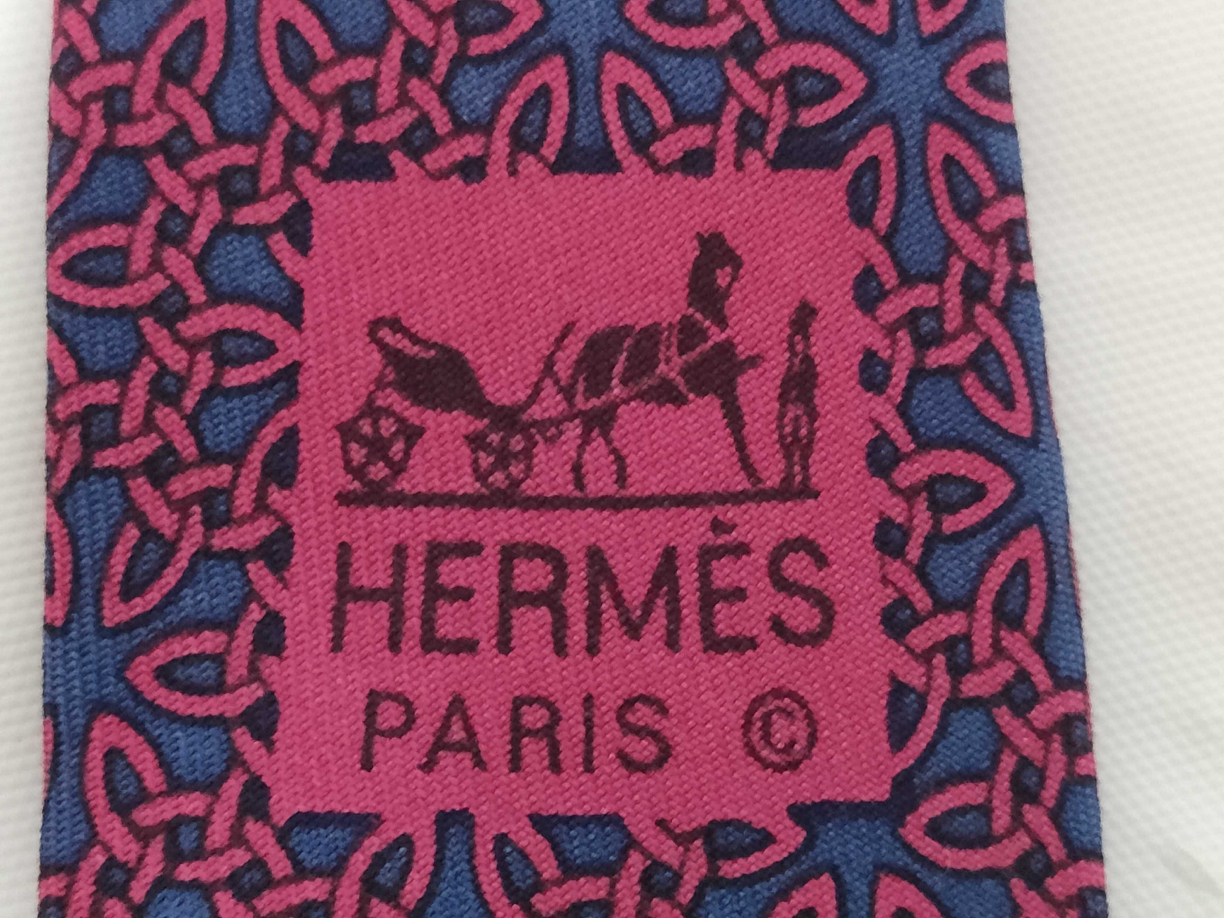 Two Hermes Silk Neckties, Pattern Nos. 7087 and 7474