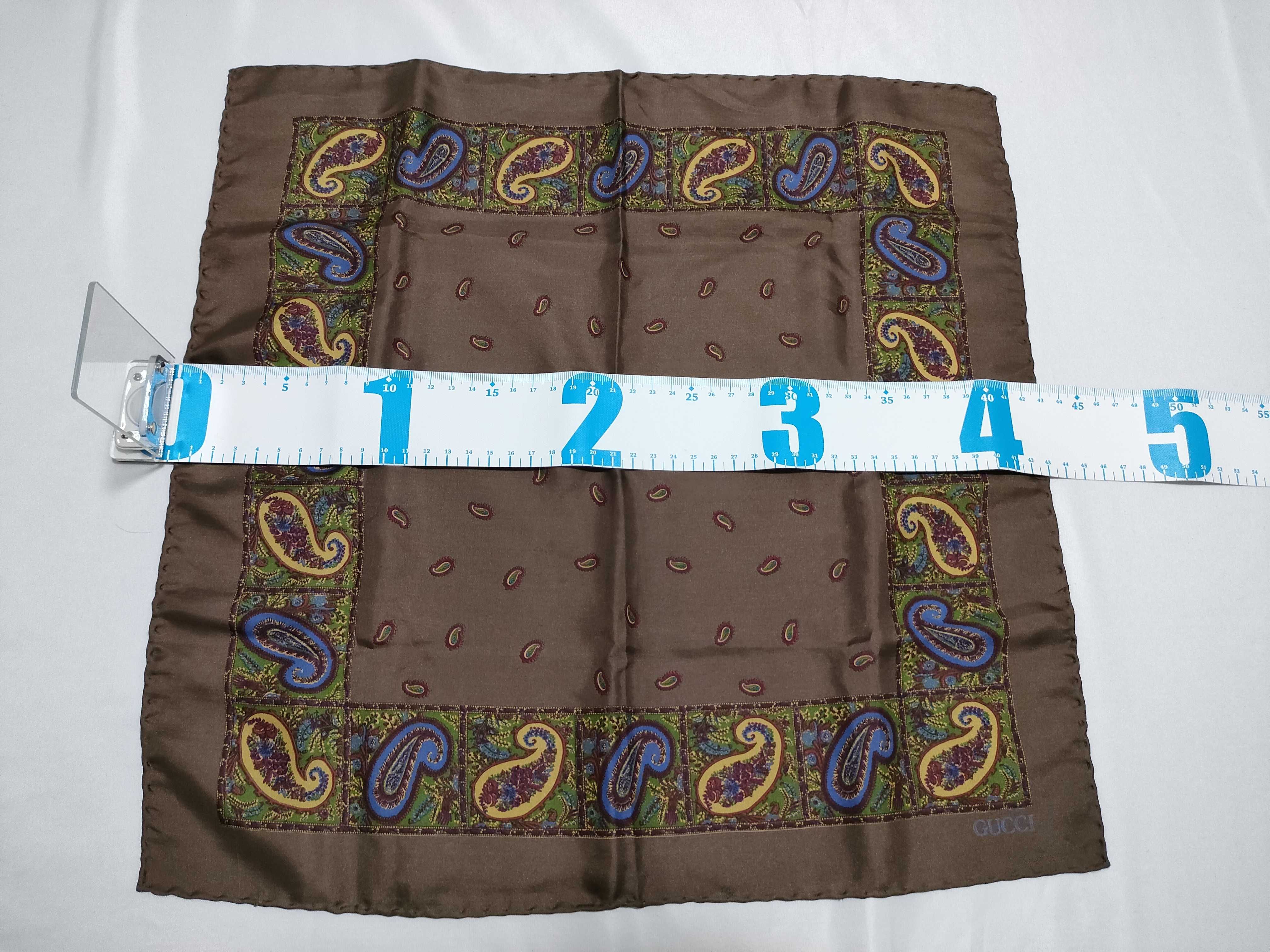 Gucci Paisley Print Silk Twill Pocket Square