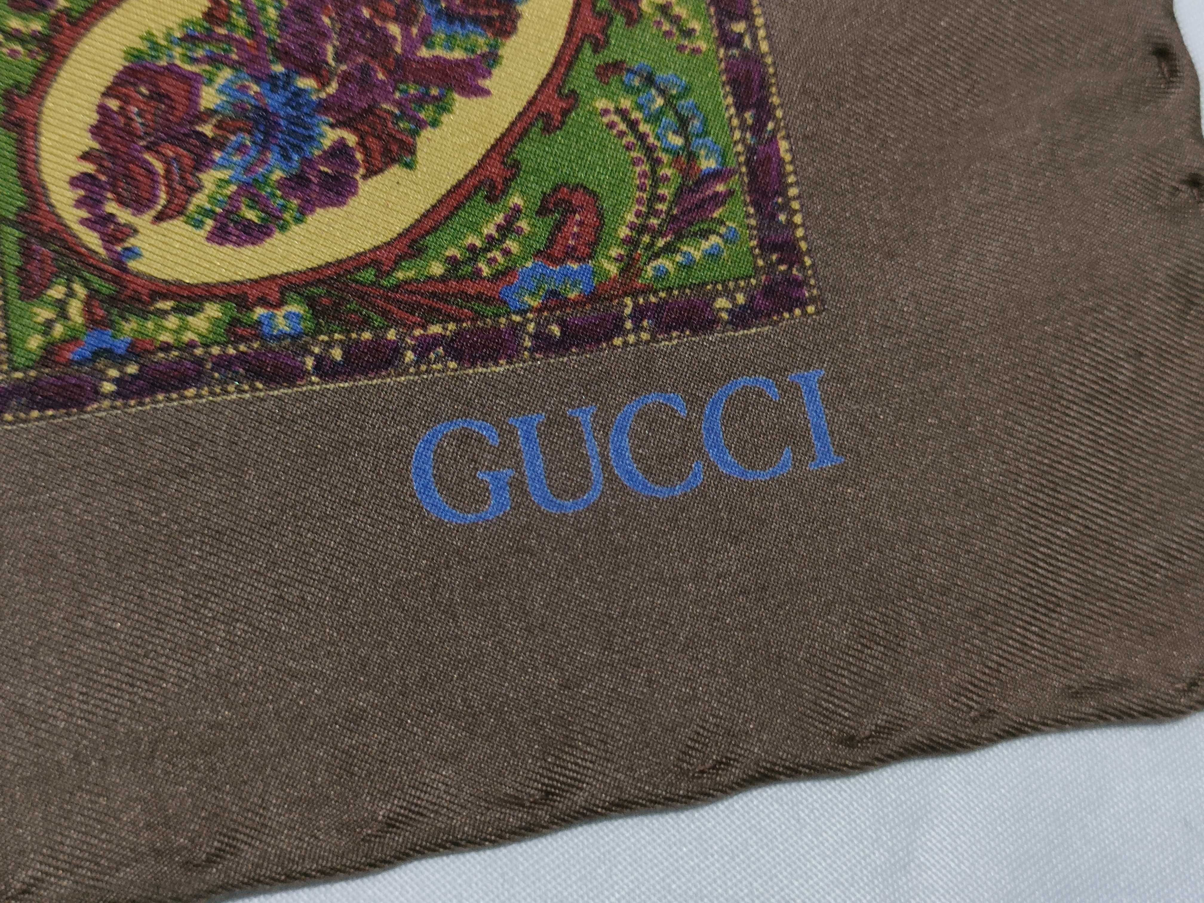Gucci Paisley Print Silk Twill Pocket Square
