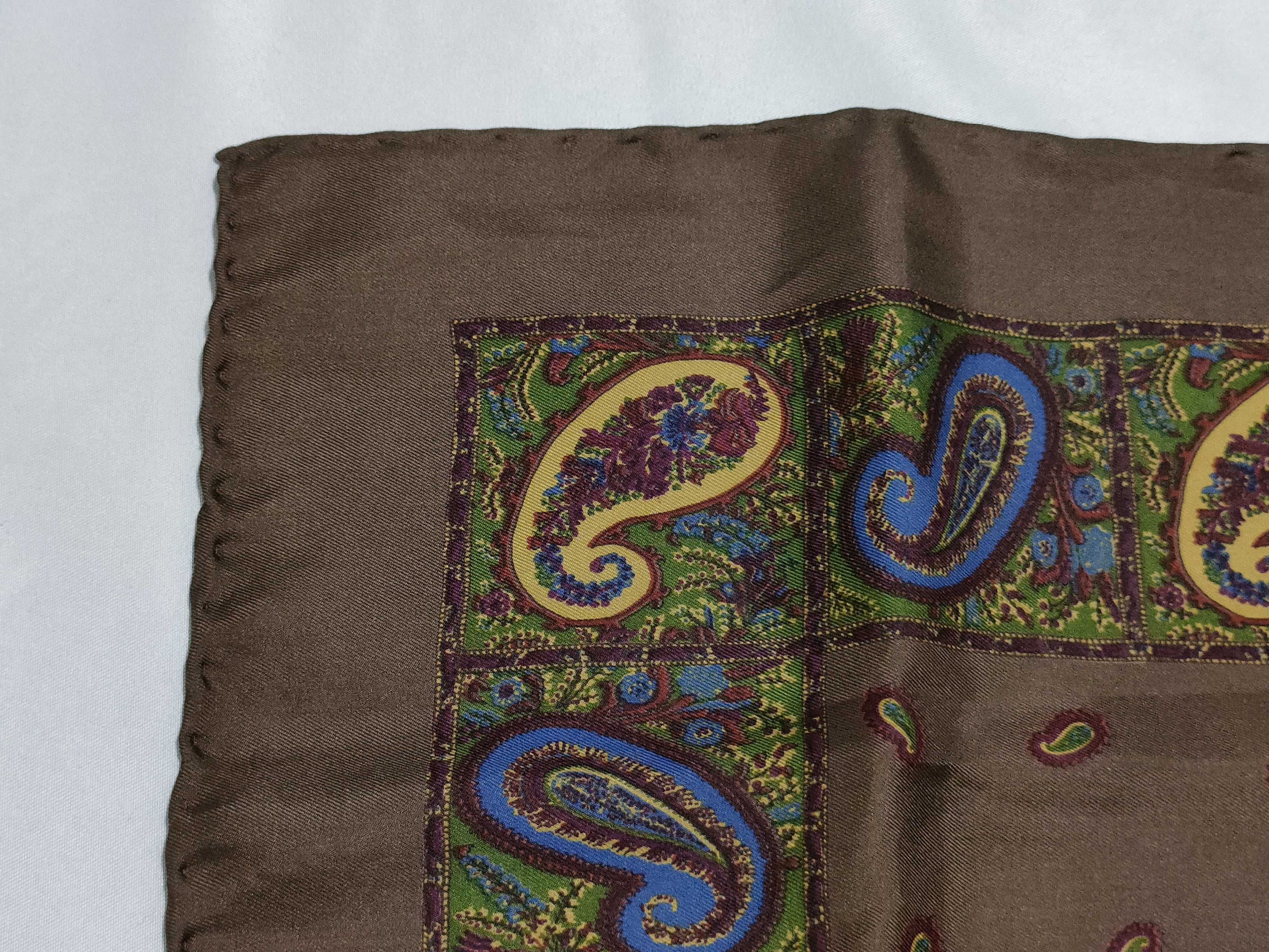 Gucci Paisley Print Silk Twill Pocket Square