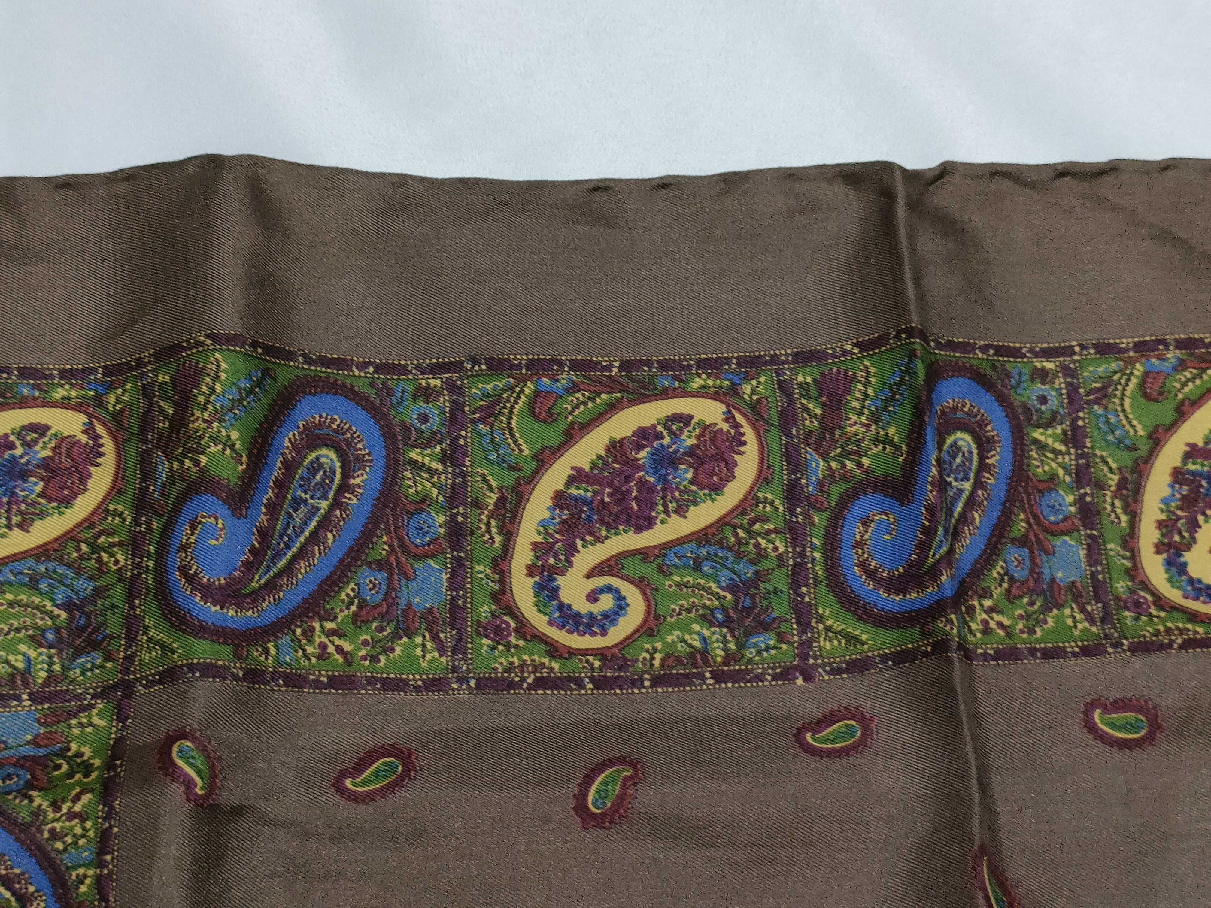 Gucci Paisley Print Silk Twill Pocket Square