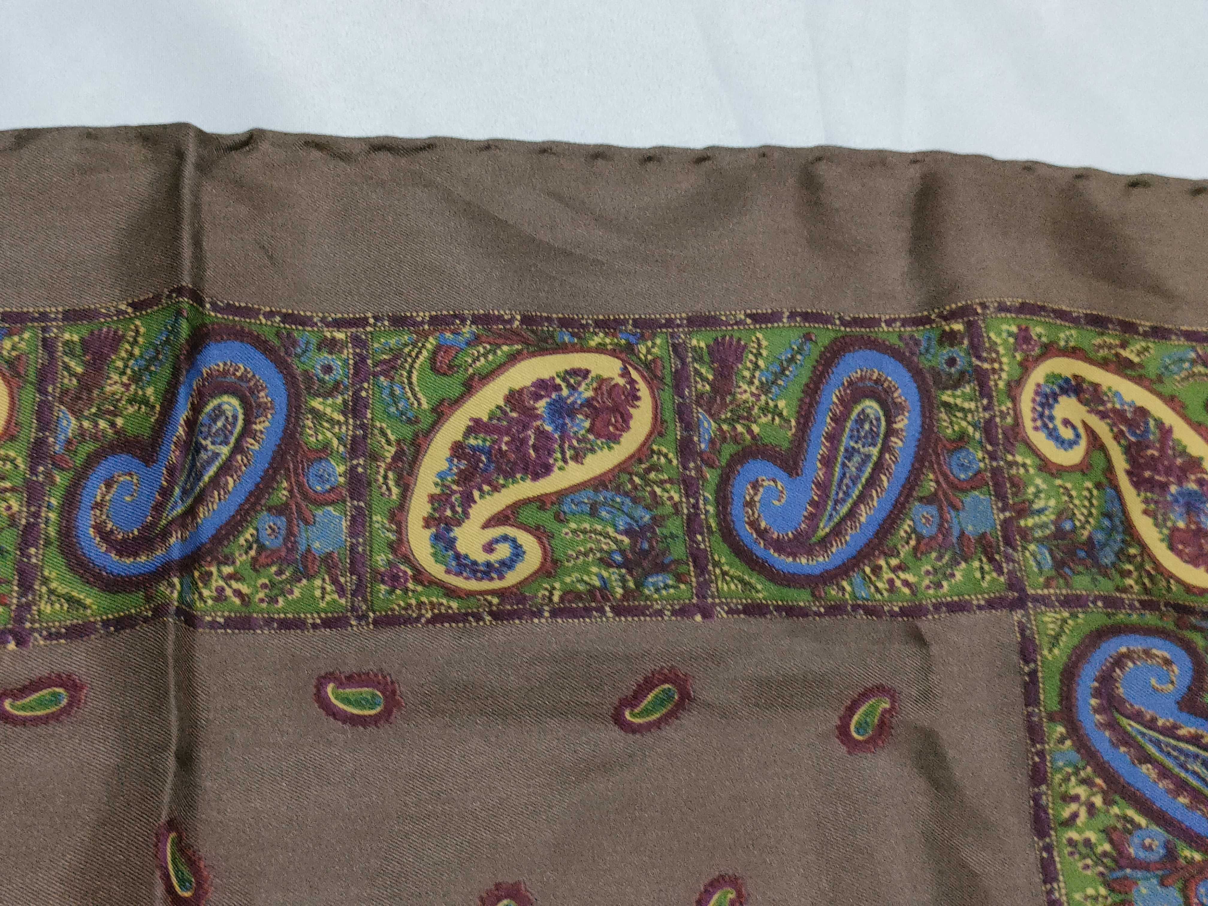 Gucci Paisley Print Silk Twill Pocket Square