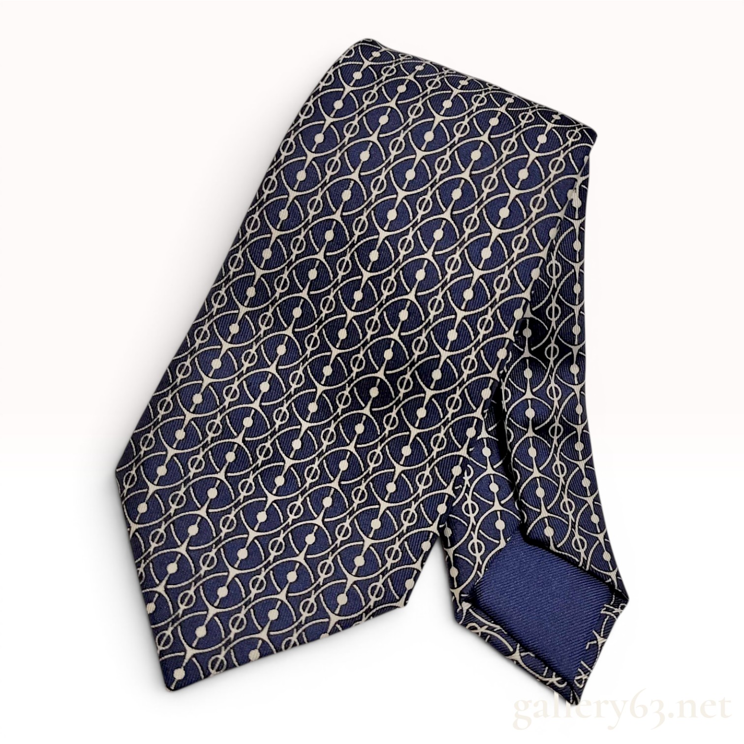 Hermes Silk Geometric Patterned Necktie, 928 HA