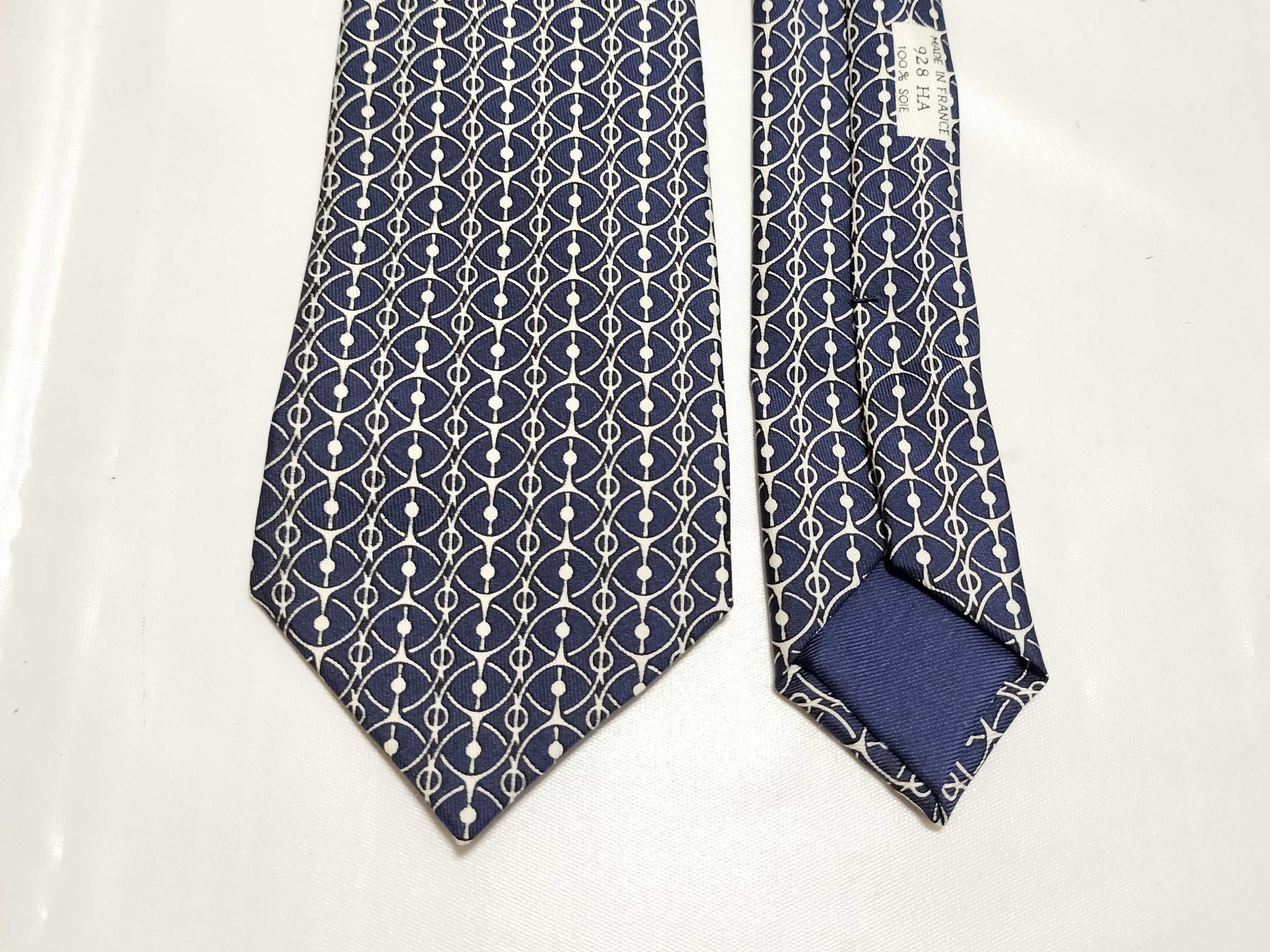 Hermes Silk Geometric Patterned Necktie, 928 HA