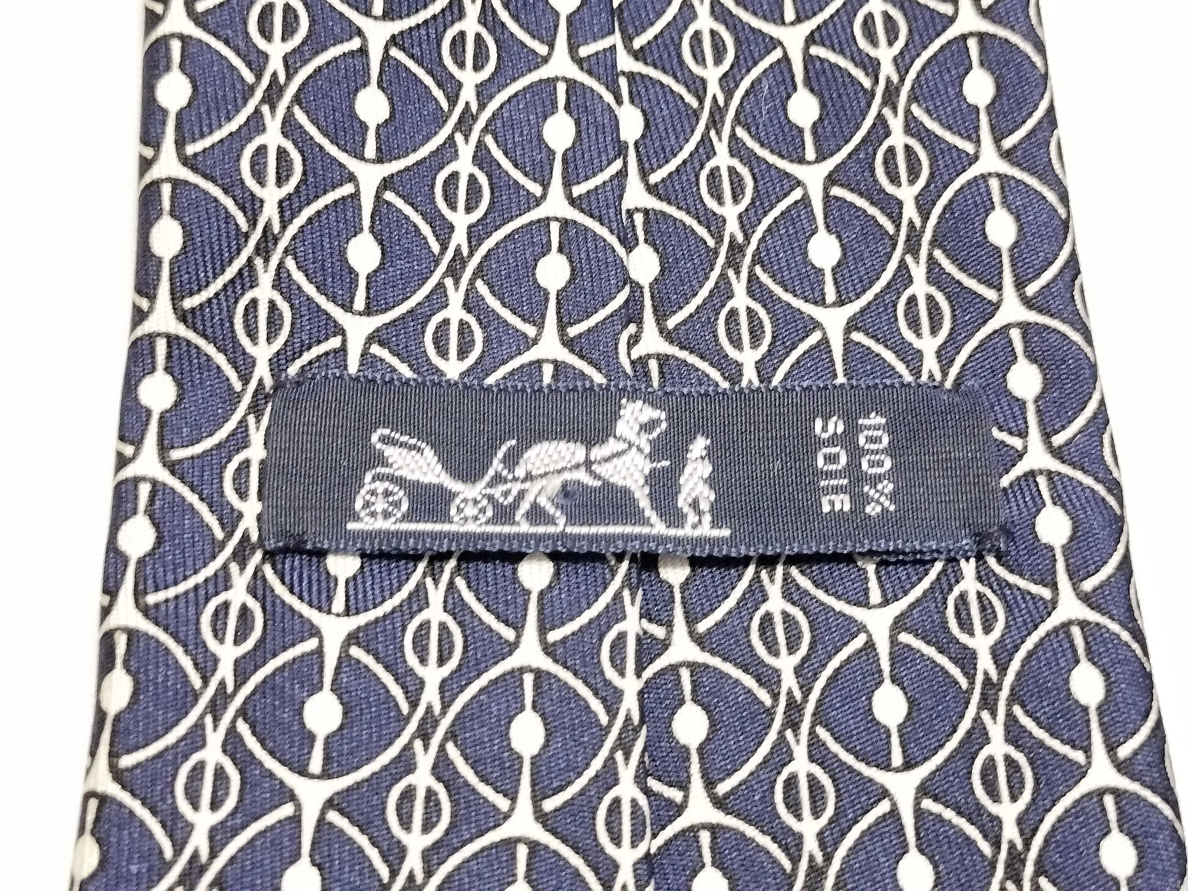 Hermes Silk Geometric Patterned Necktie, 928 HA