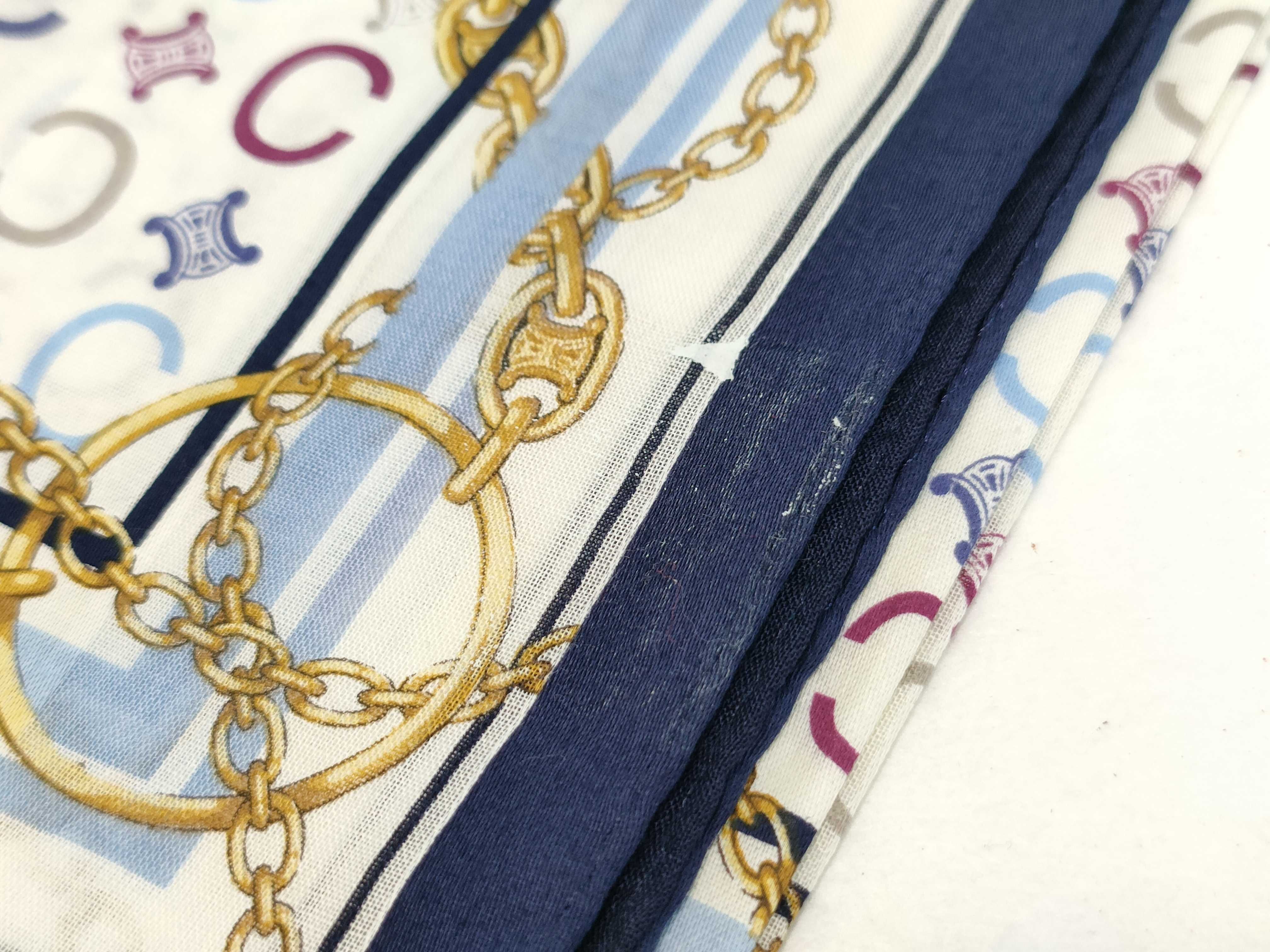 A Pair of Celine Macadam and Chain Motif Handkerchiefs