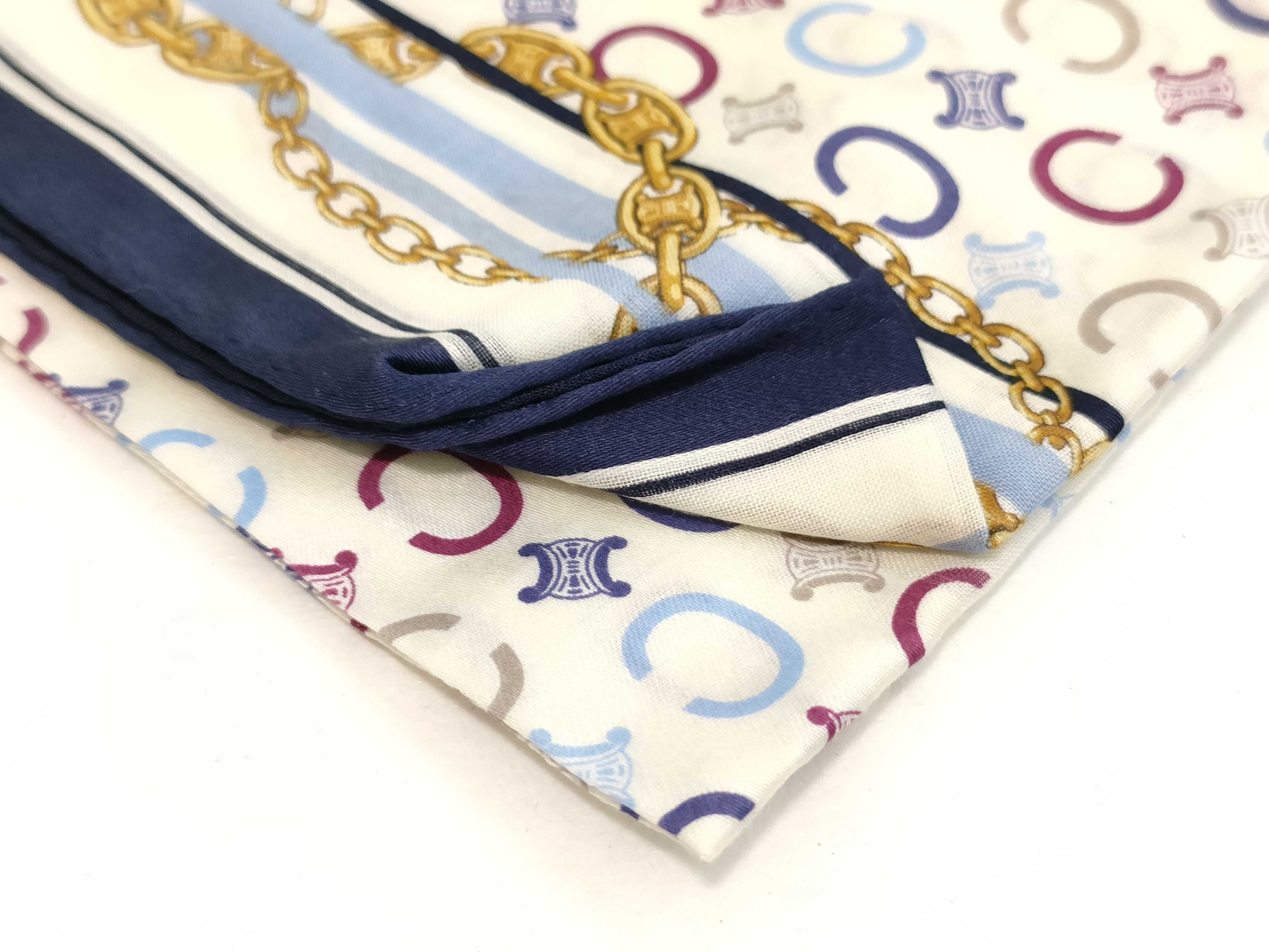 A Pair of Celine Macadam and Chain Motif Handkerchiefs