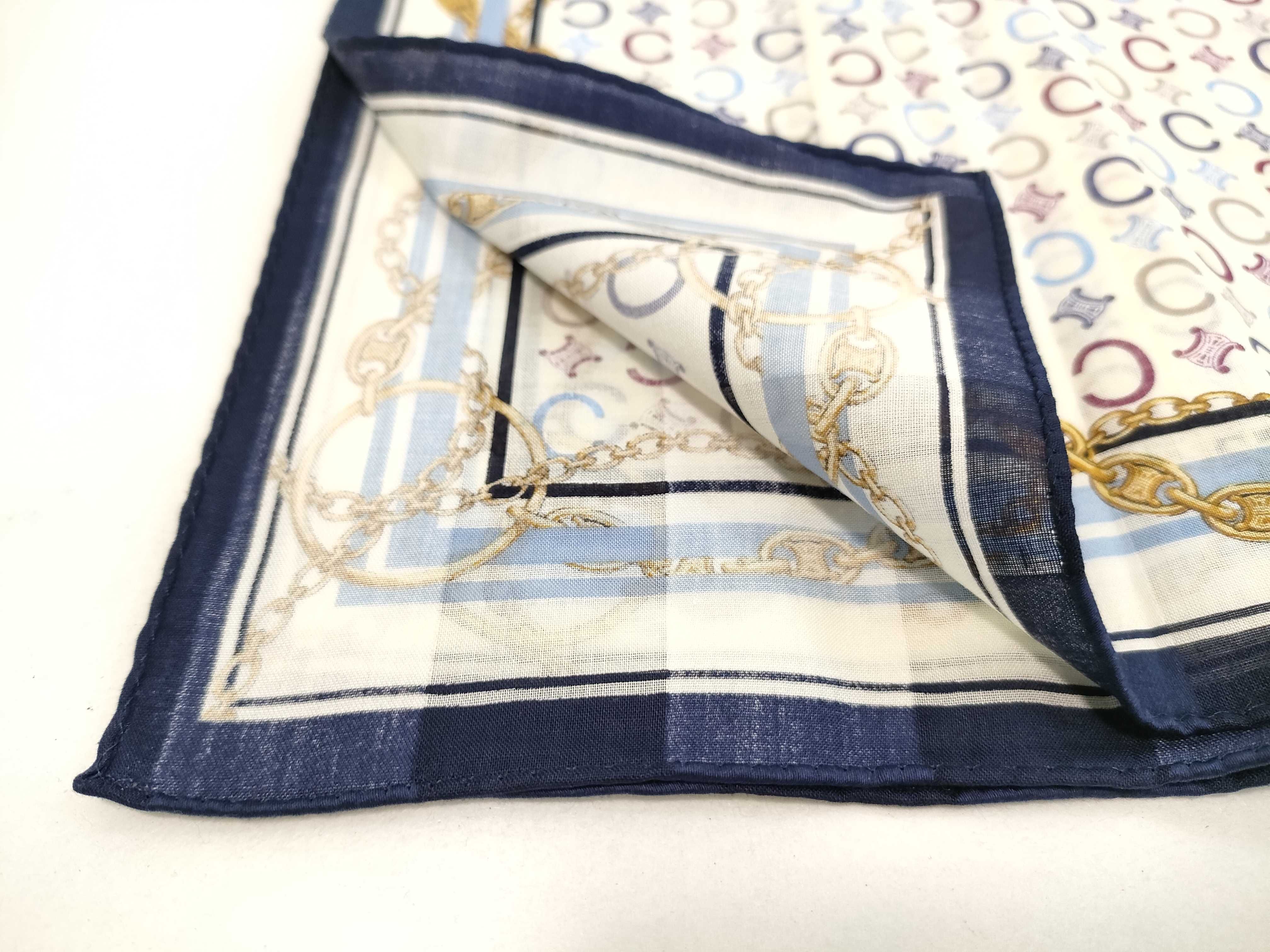 A Pair of Celine Macadam and Chain Motif Handkerchiefs