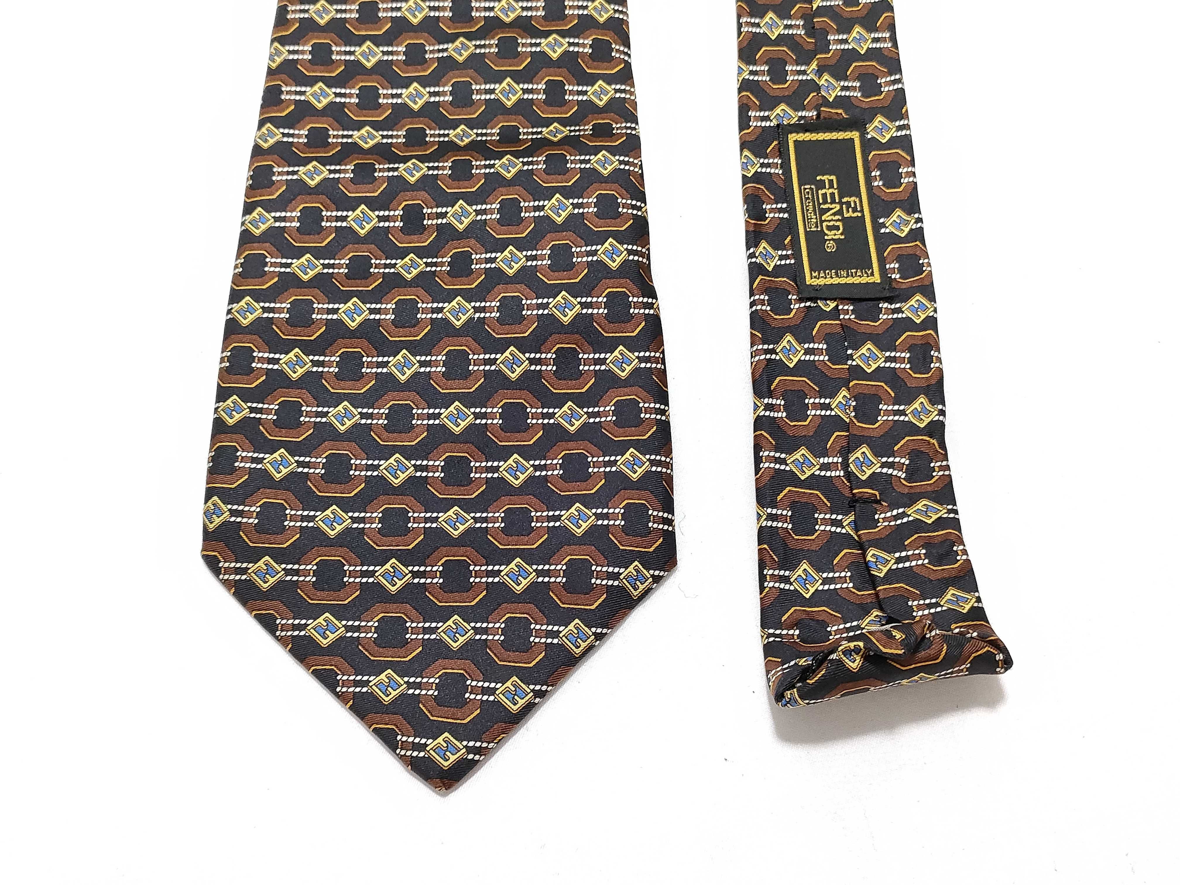 A Pair of Designer Silk Neckties, Fendi and Burberrys