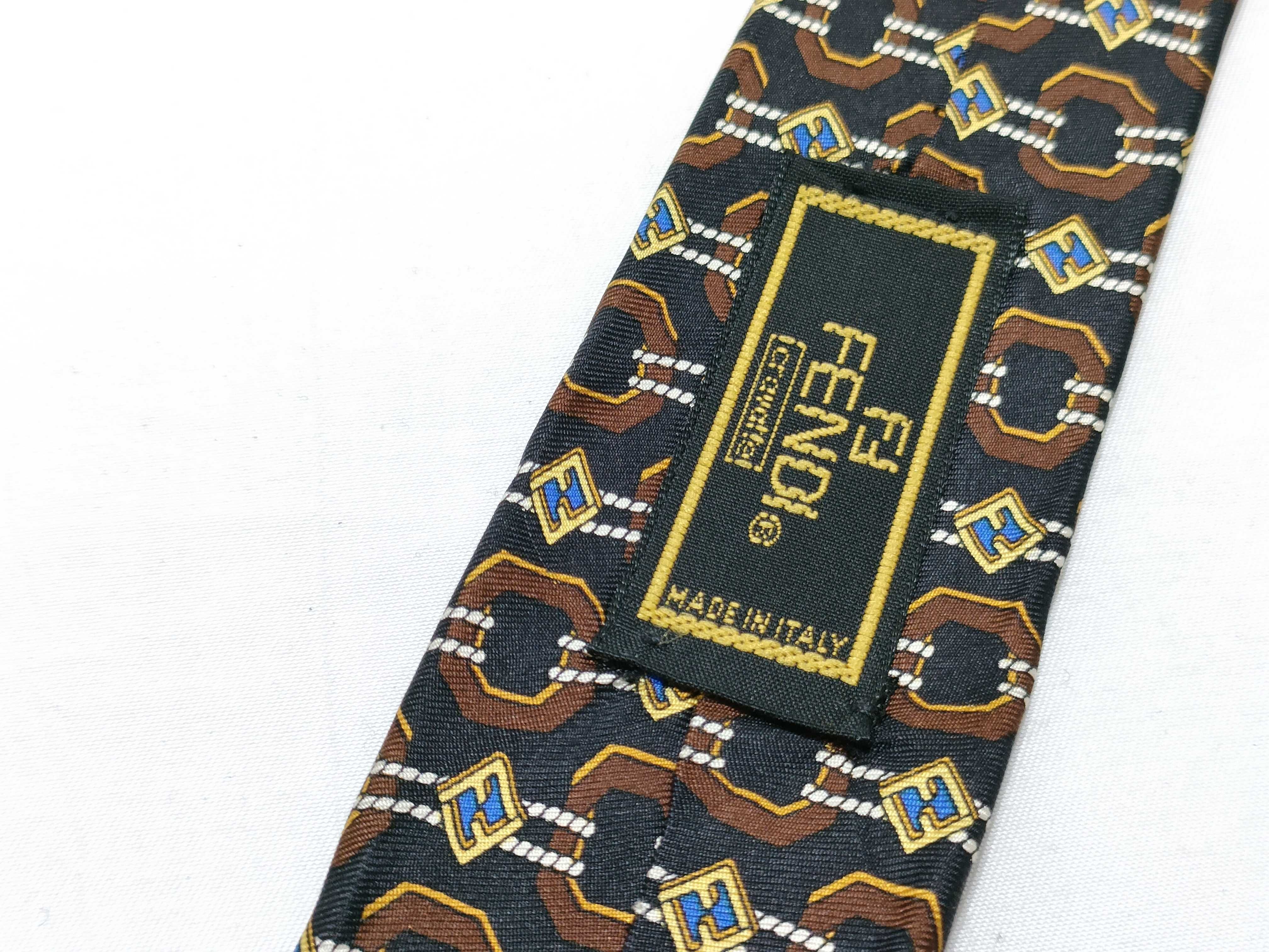 A Pair of Designer Silk Neckties, Fendi and Burberrys