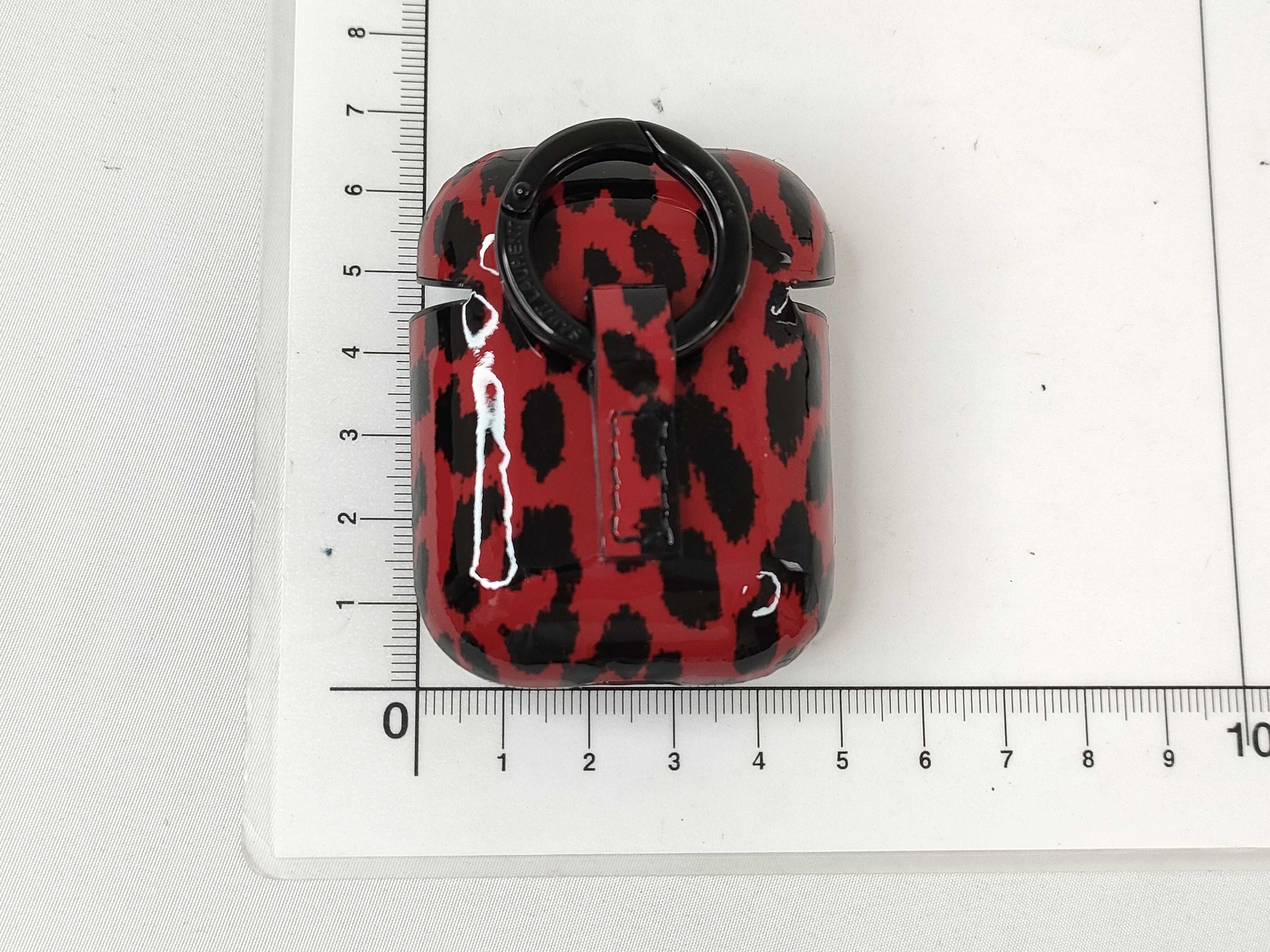Saint Laurent Red Leopard Print AirPods Case