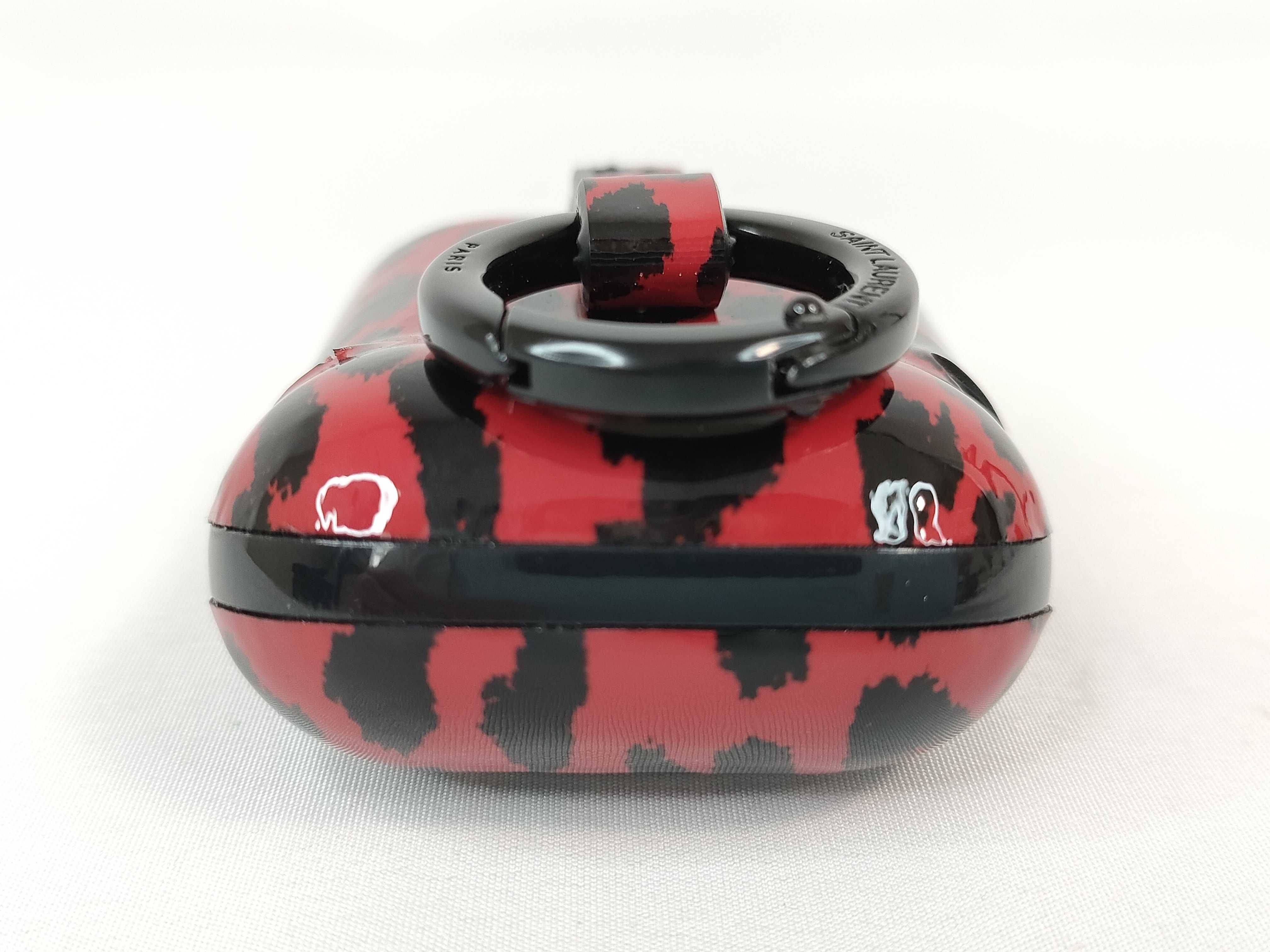 Saint Laurent Red Leopard Print AirPods Case
