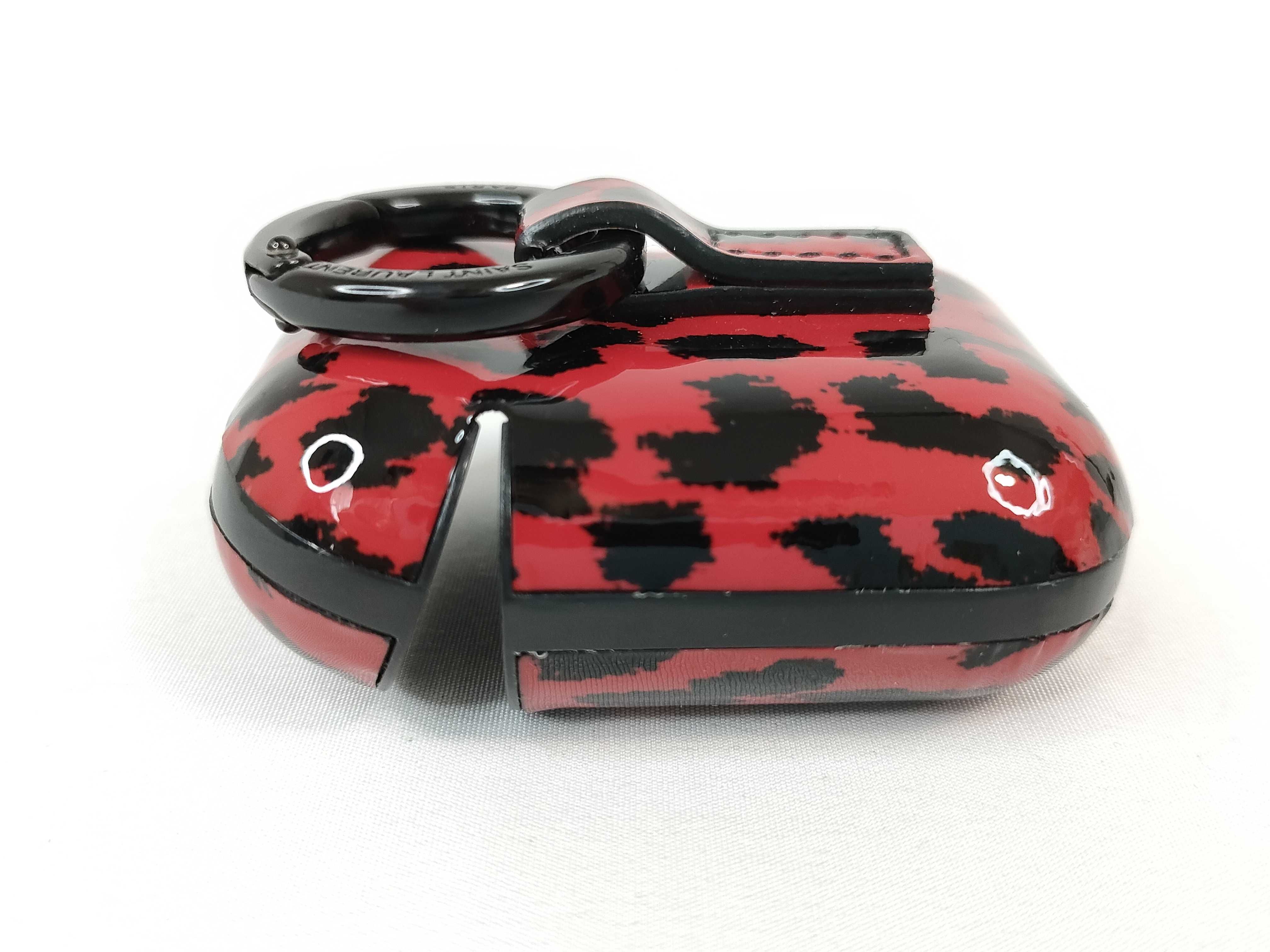 Saint Laurent Red Leopard Print AirPods Case