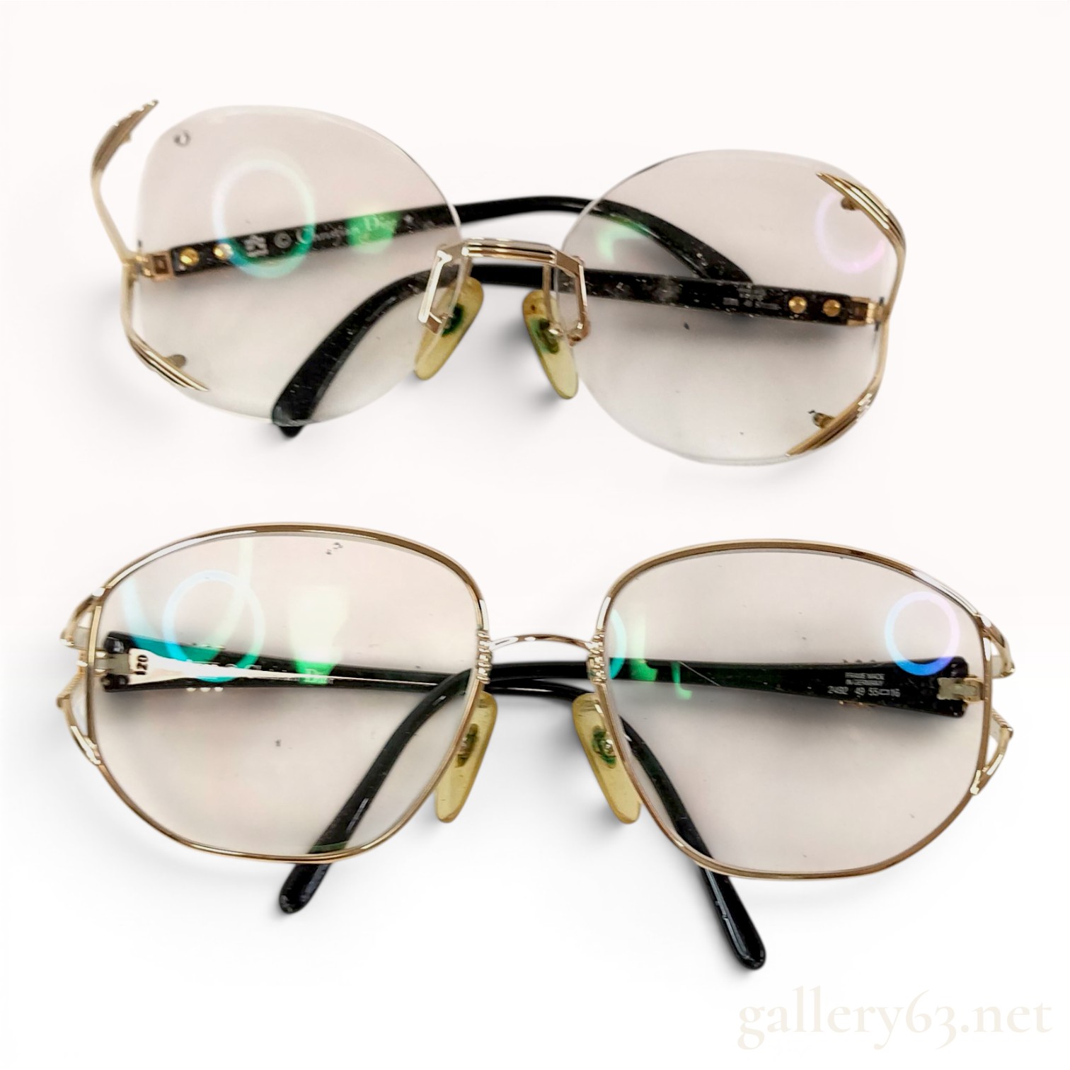 Two Vintage Christian Dior Eyeglass Frames
