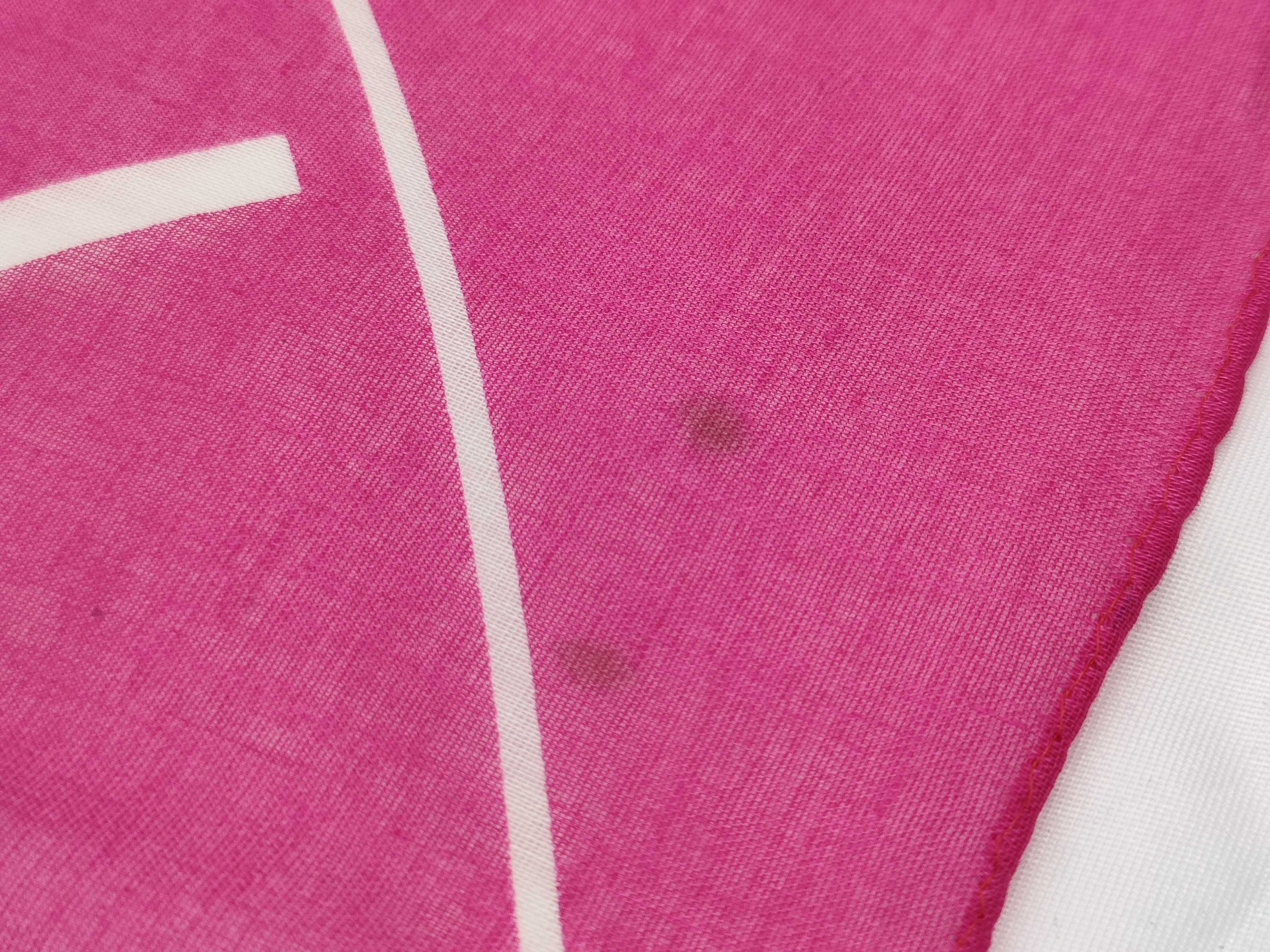 Celine Paris Magenta Cotton Handkerchief with Tarot Card Motif