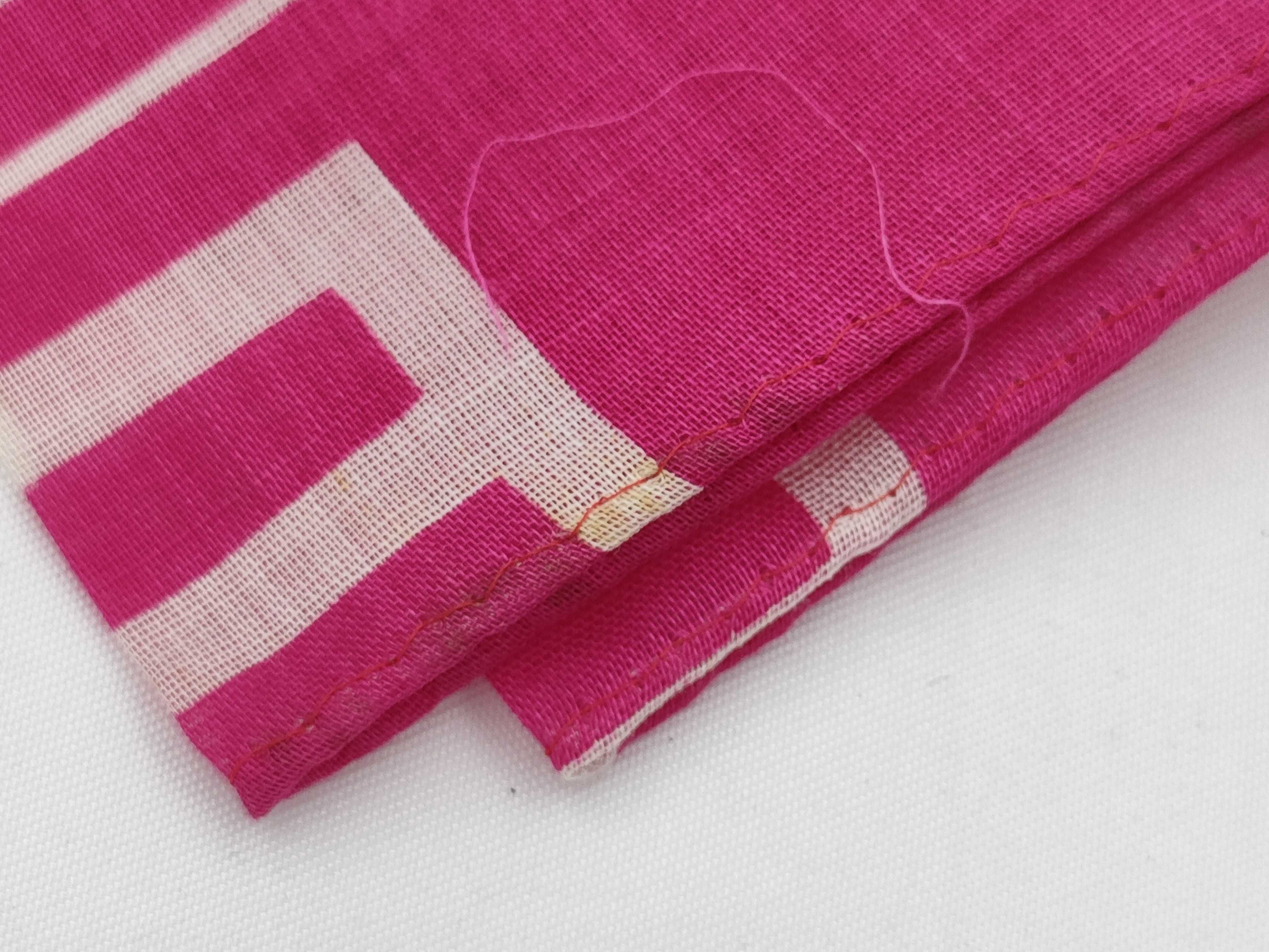 Celine Paris Magenta Cotton Handkerchief with Tarot Card Motif