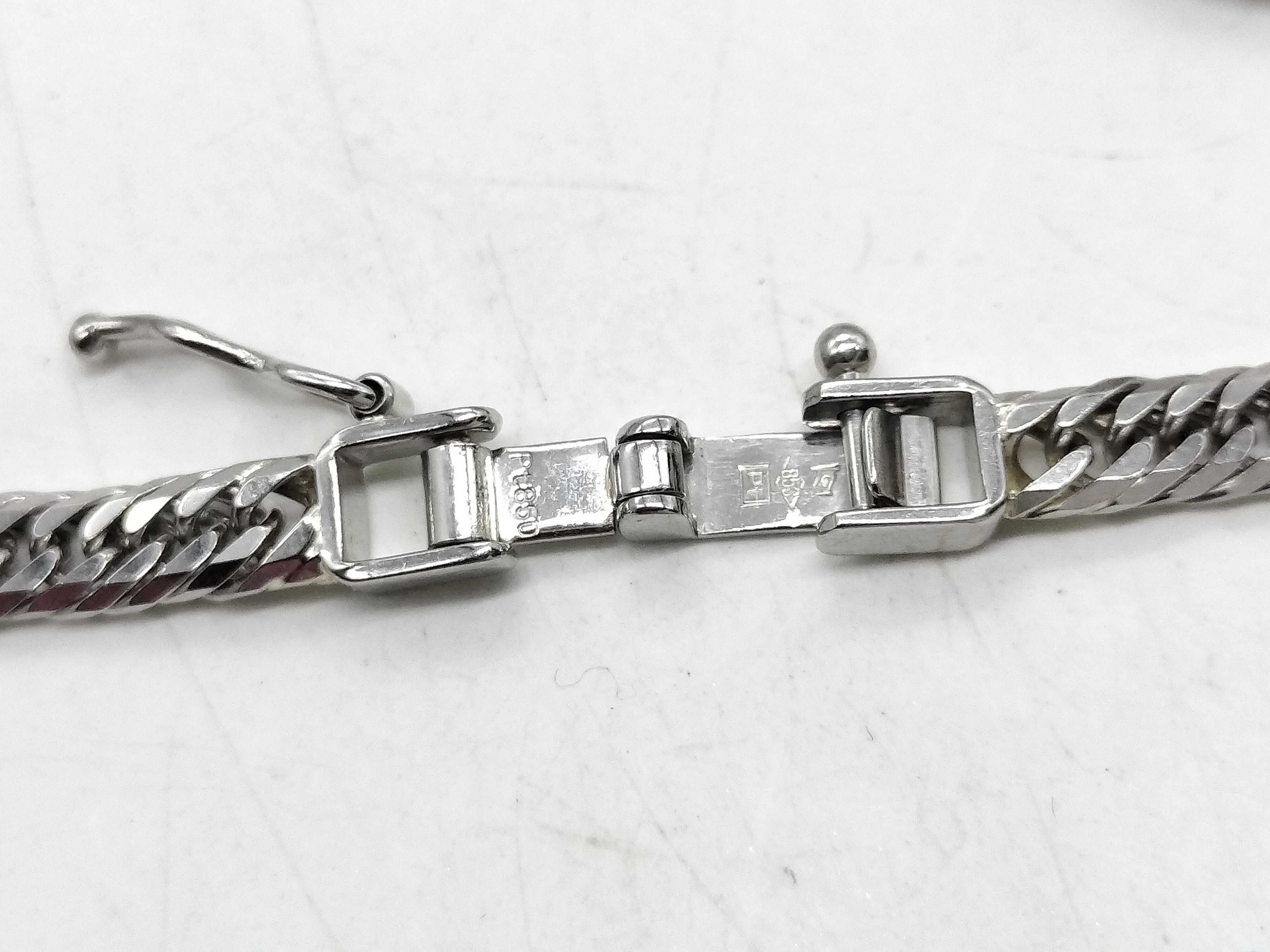 Platinum Pt850 8-Sided Triple Kihei Cuban Link Necklace 30.8g