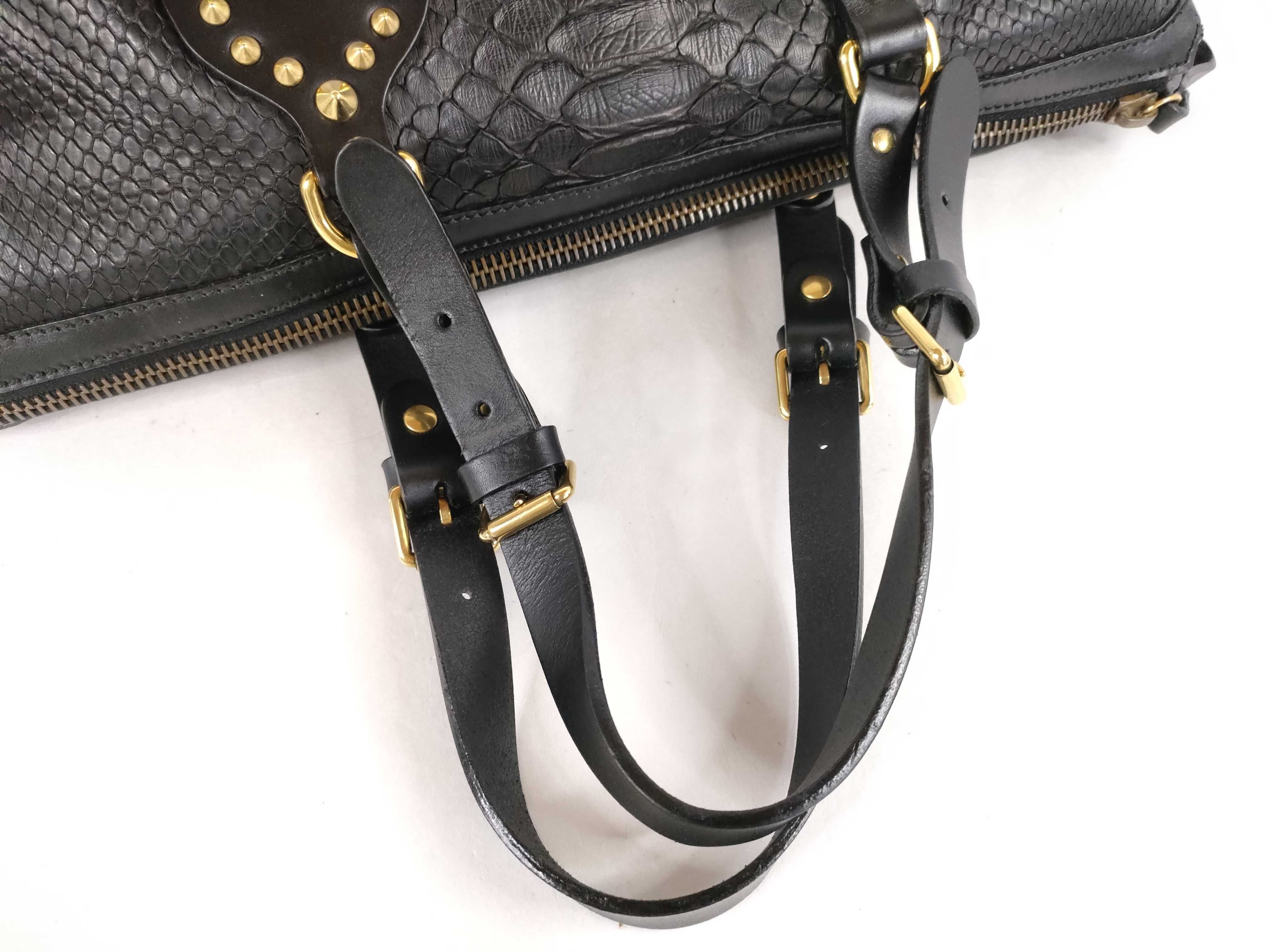 C. 2010 Gucci Black Python Snakeskin Tote Bag