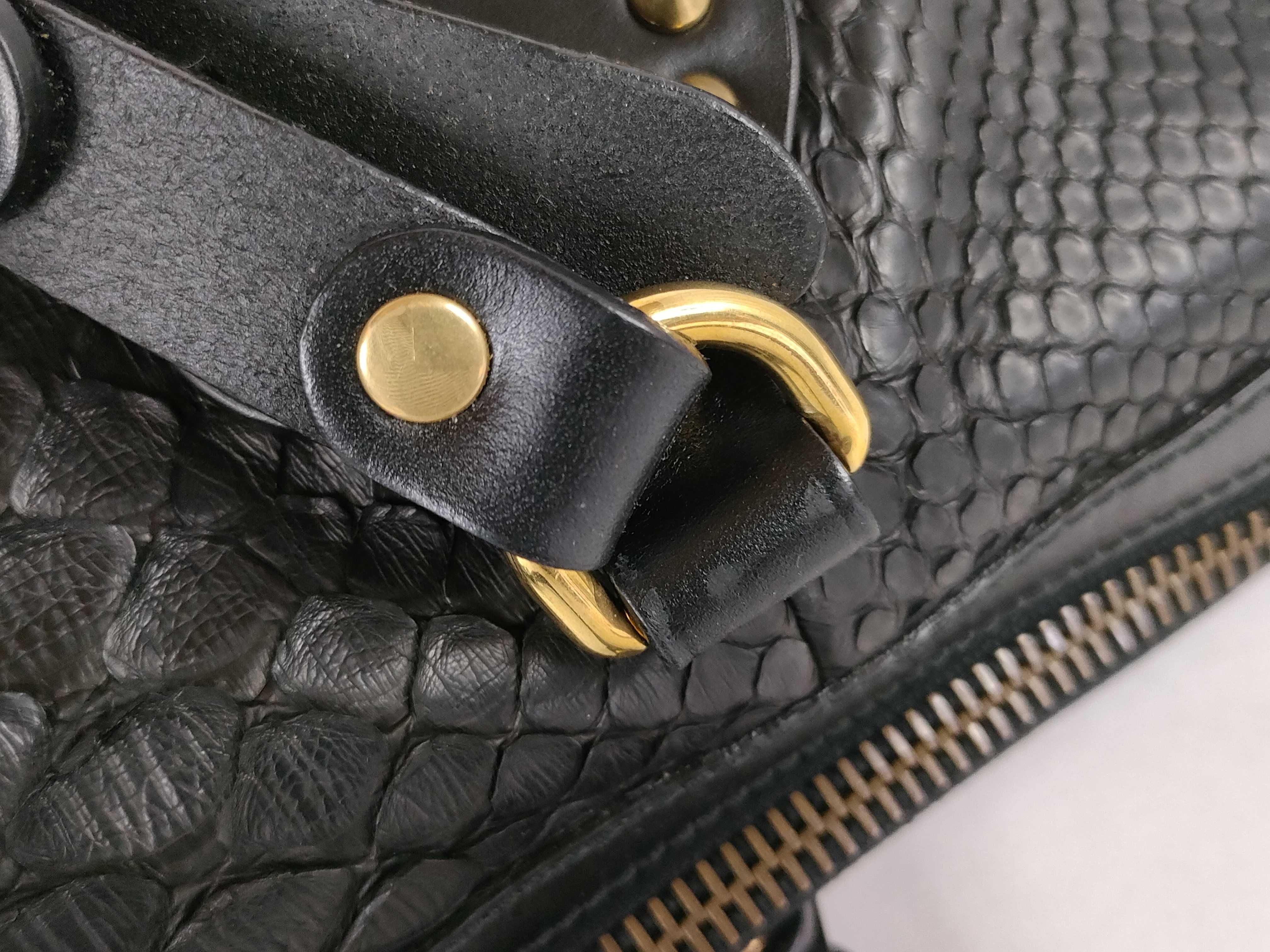C. 2010 Gucci Black Python Snakeskin Tote Bag