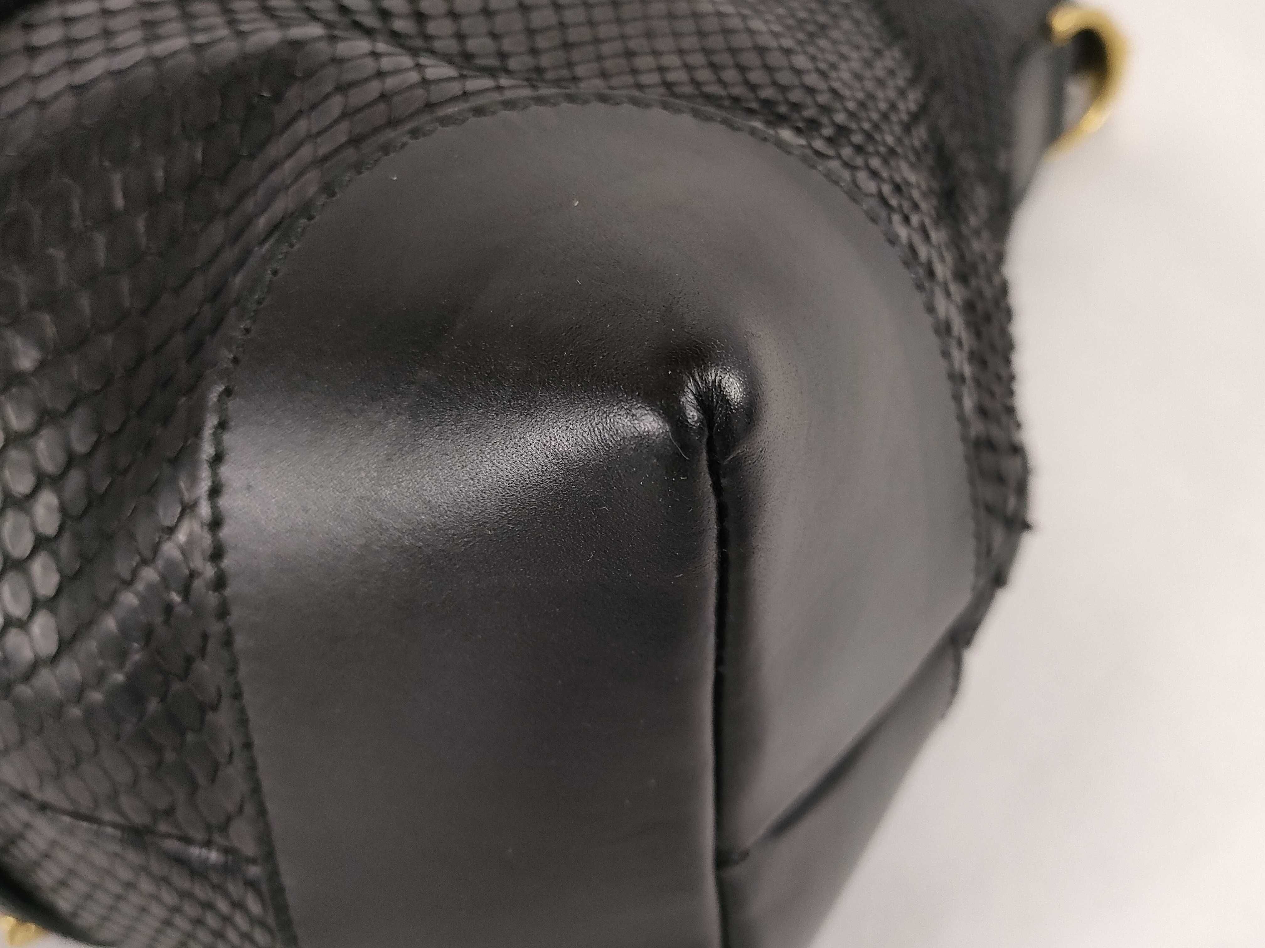C. 2010 Gucci Black Python Snakeskin Tote Bag