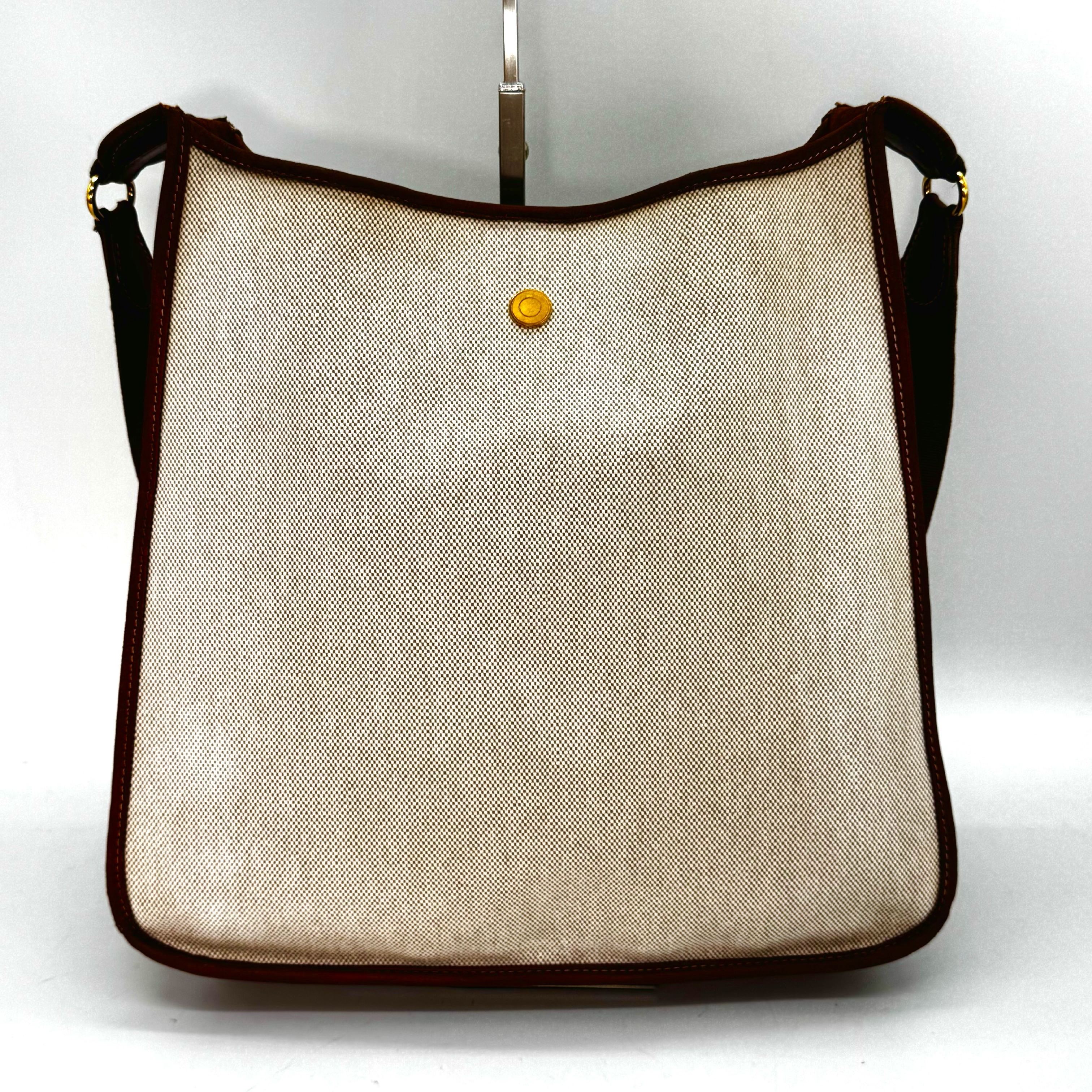 Hermes Vespa PM Toile and Leather Shoulder Bag