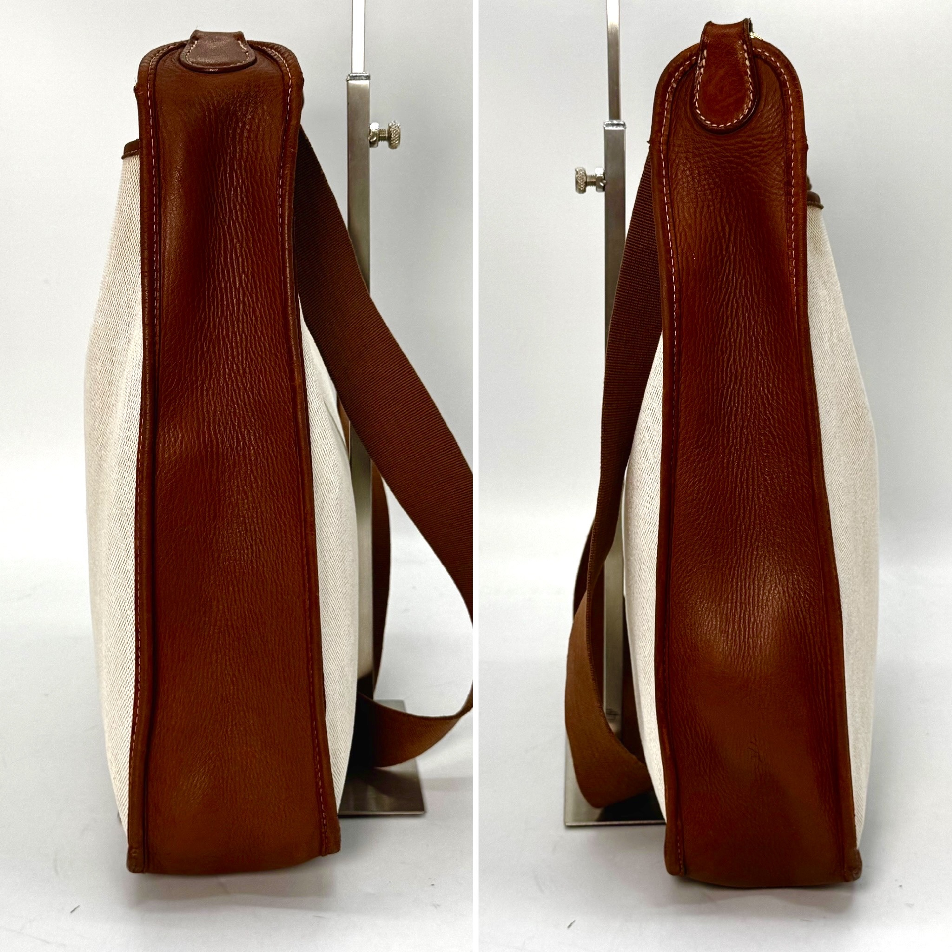 Hermes Vespa PM Toile and Leather Shoulder Bag