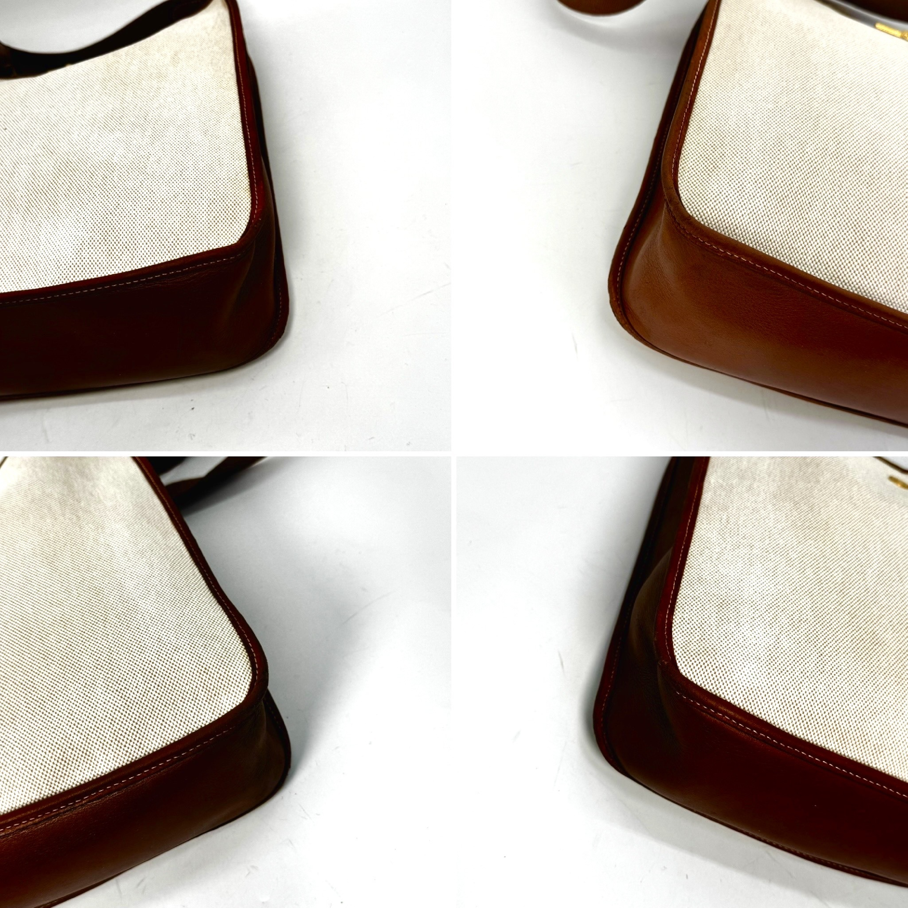 Hermes Vespa PM Toile and Leather Shoulder Bag